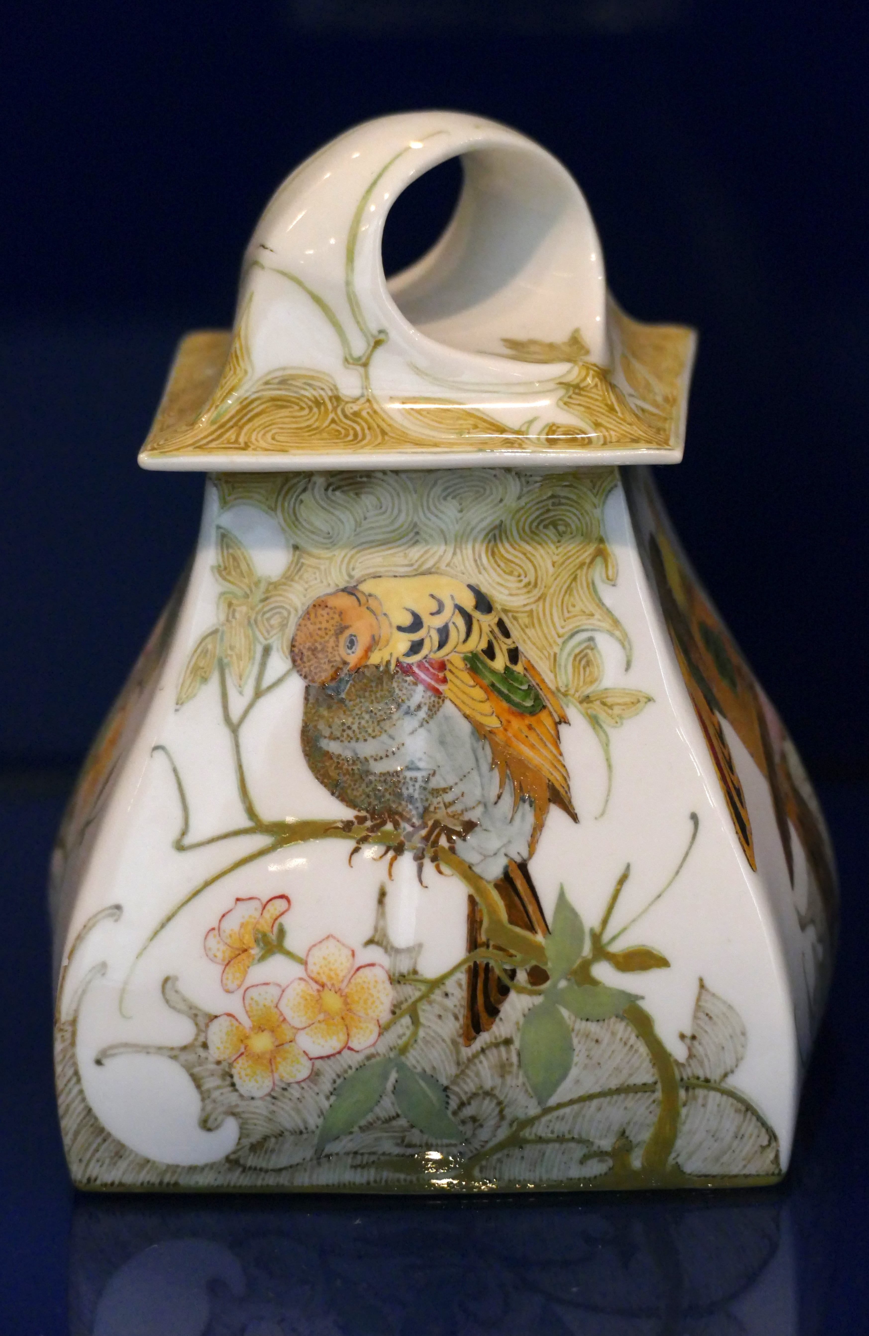 creativity, art deco, indoors, ceramics, table, drenthe, bird, human representation, representation, netherlands, floral pattern, animal wildlife, pot, Phone HD Wallpaper