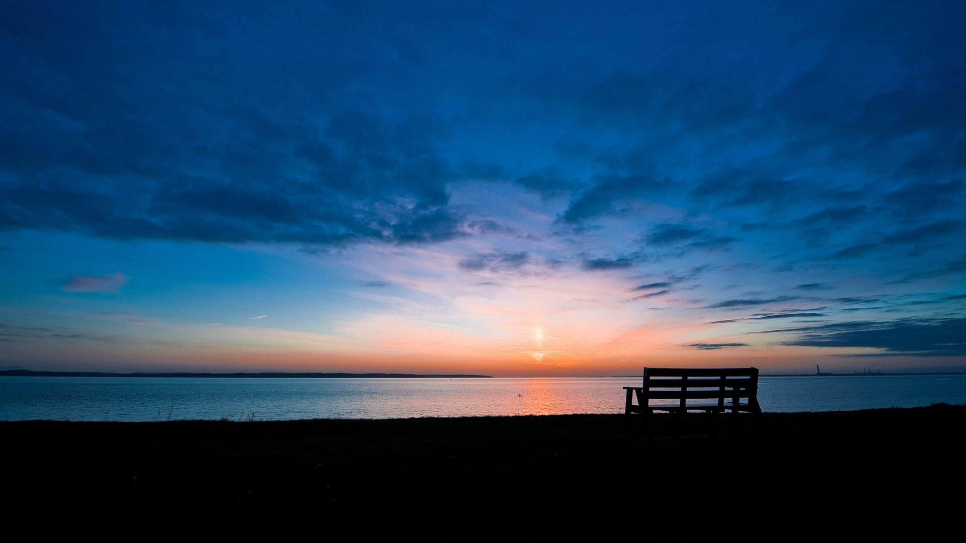 nature, scenics - nature, land, tranquility, man made structure, horizon, landscape, horizon over water, lifeguard hut, silhouette, sea, hut, sky, cloud - sky, HD Wallpaper