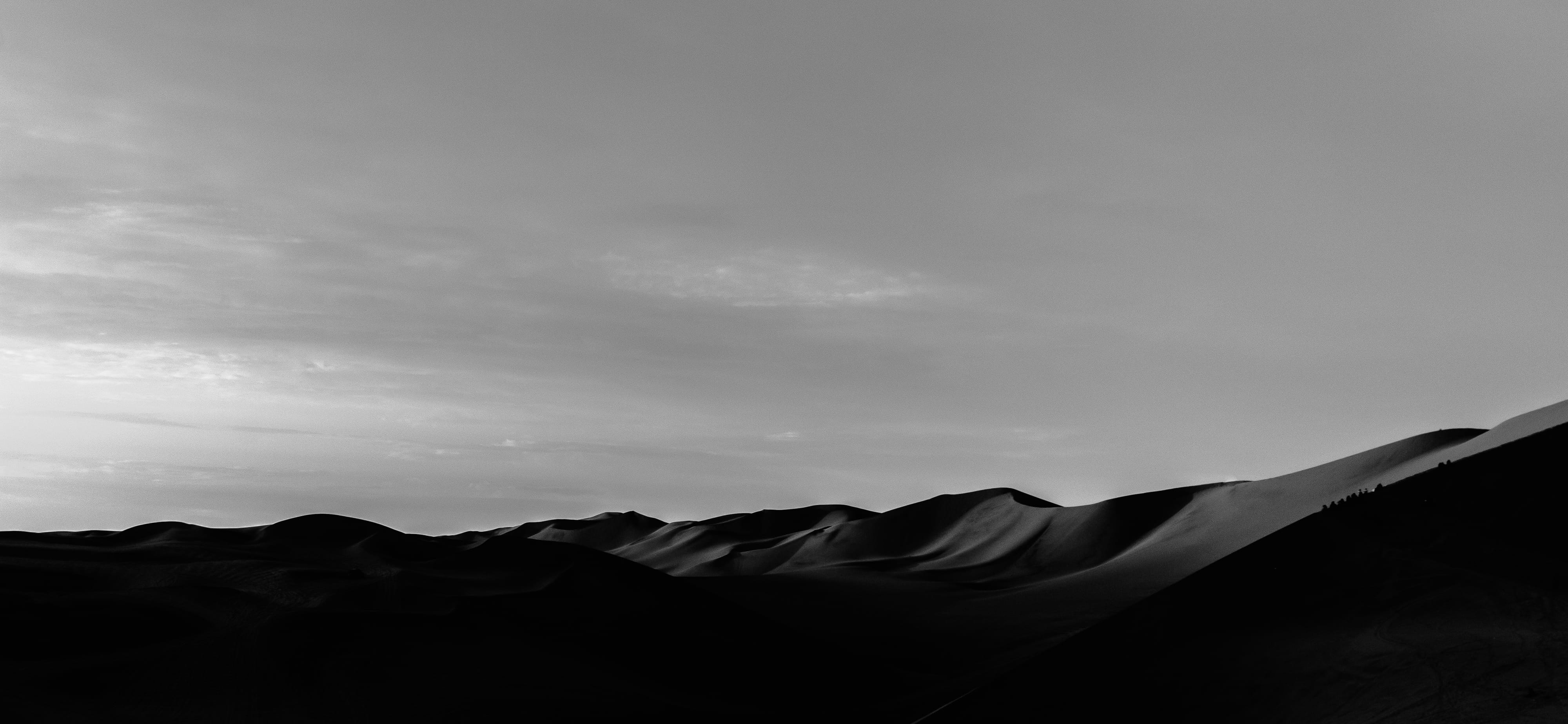 textile, day, cloud - sky, nature, dusk, non-urban scene, huacachina, beauty in nature, copy space, black and white, tranquil scene, sky, environment, scenics - nature, HD Wallpaper