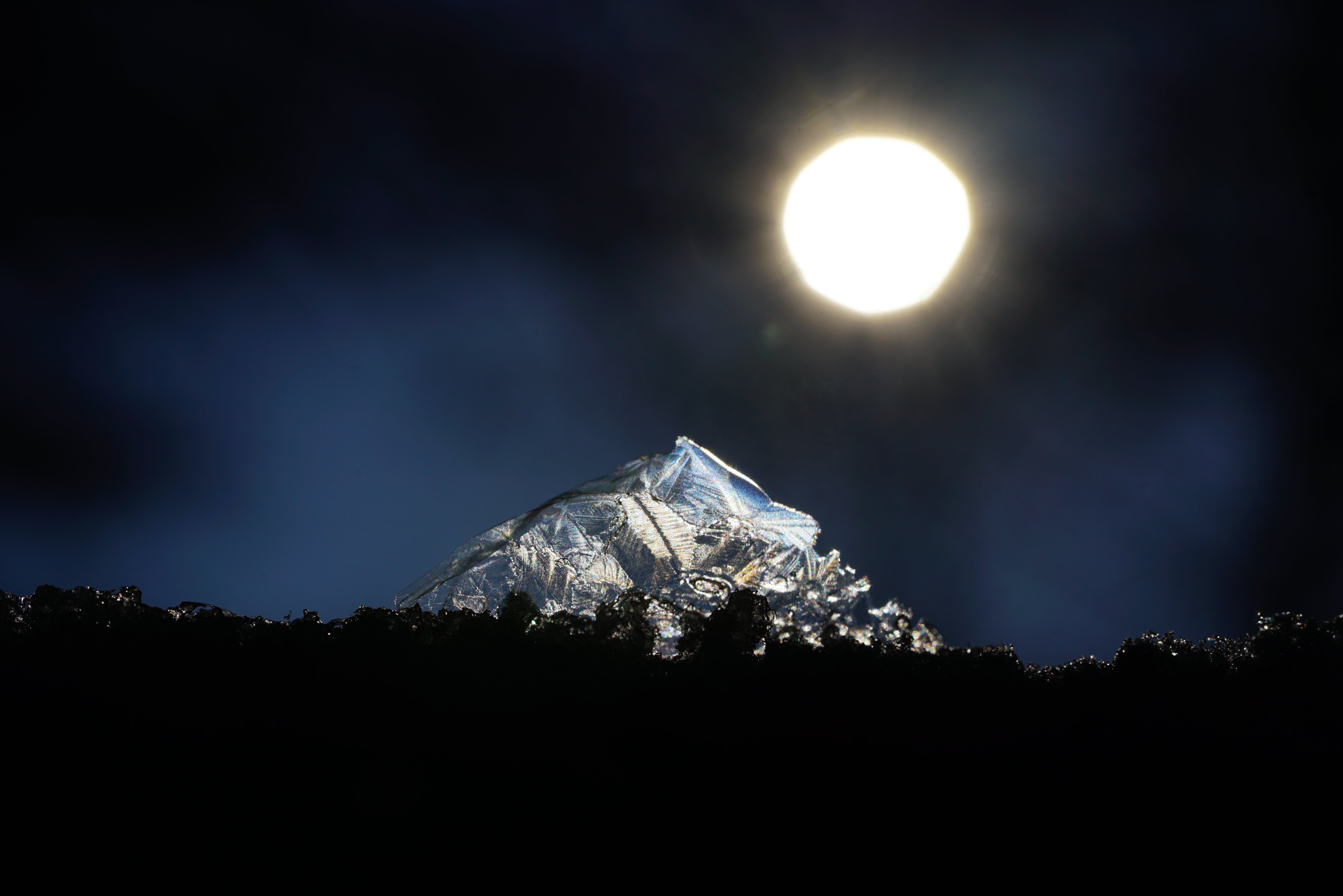 nature, moon, bursts, night, sun, soap bubble, low angle view, crystal clusters, dark, full moon, space, beauty in nature, sky, winter, illuminated, outdoors, HD Wallpaper