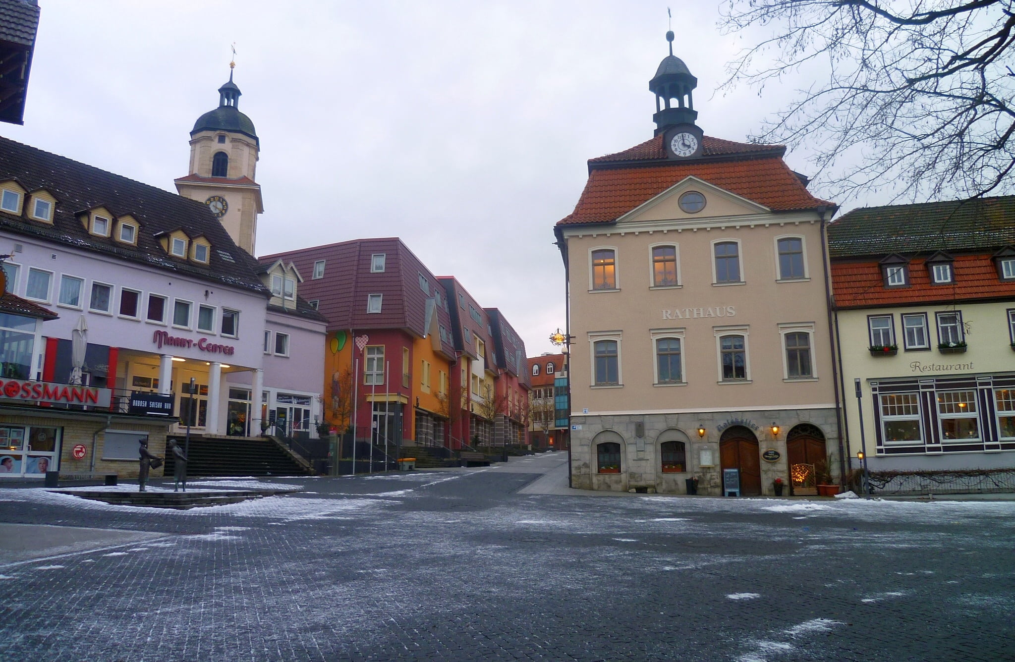 street, thuringia germany, day, place of worship, building, city, 1080P, sky, outdoors, religion, tower, spirituality, architecture, bad salzungen, town hall, HD Wallpaper