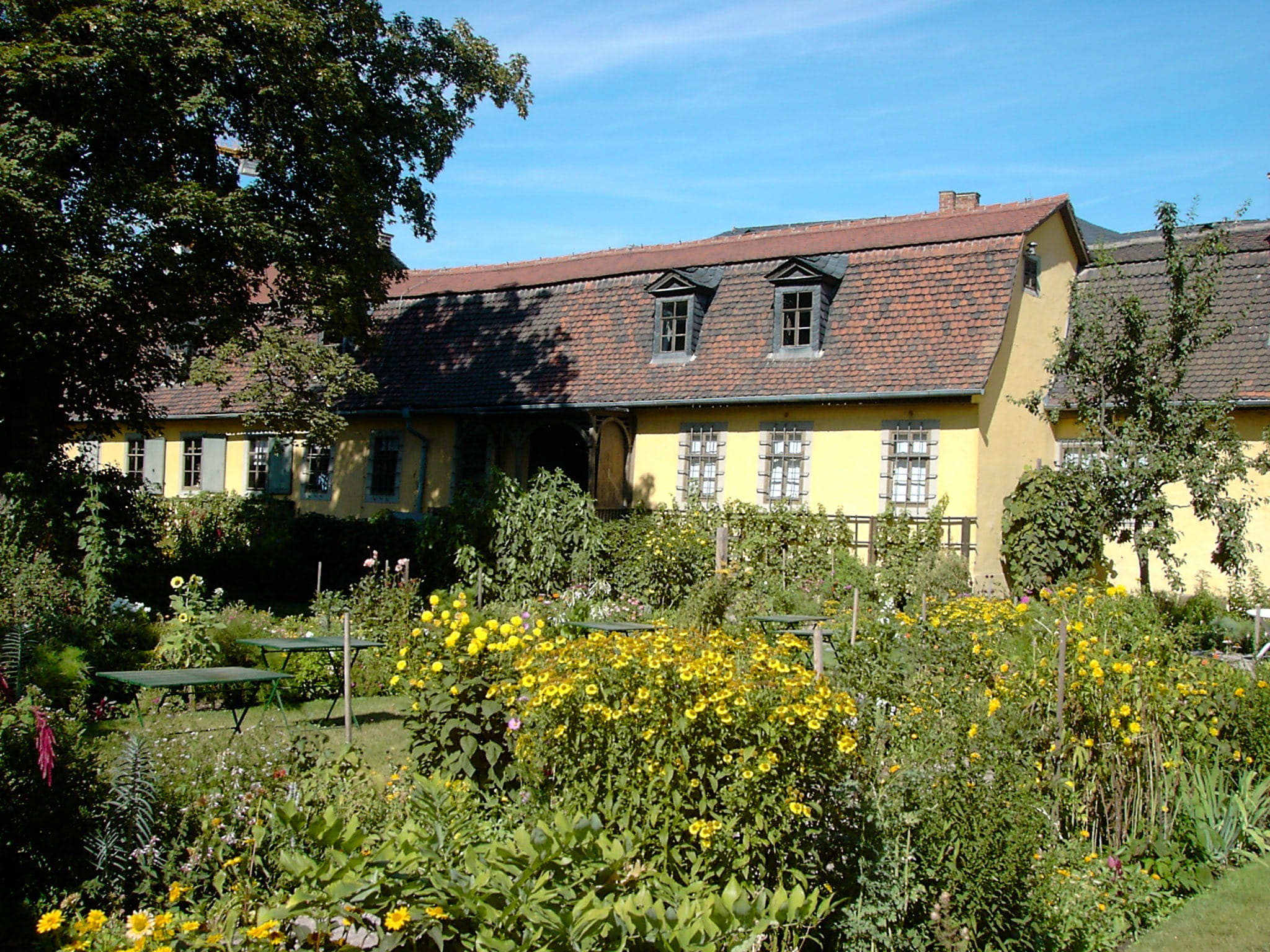 building exterior, built structure, Thuringia, Garden, nature, thuringia germany, day, window, 1080P, residential district, flowering plant, plant, building, HD Wallpaper