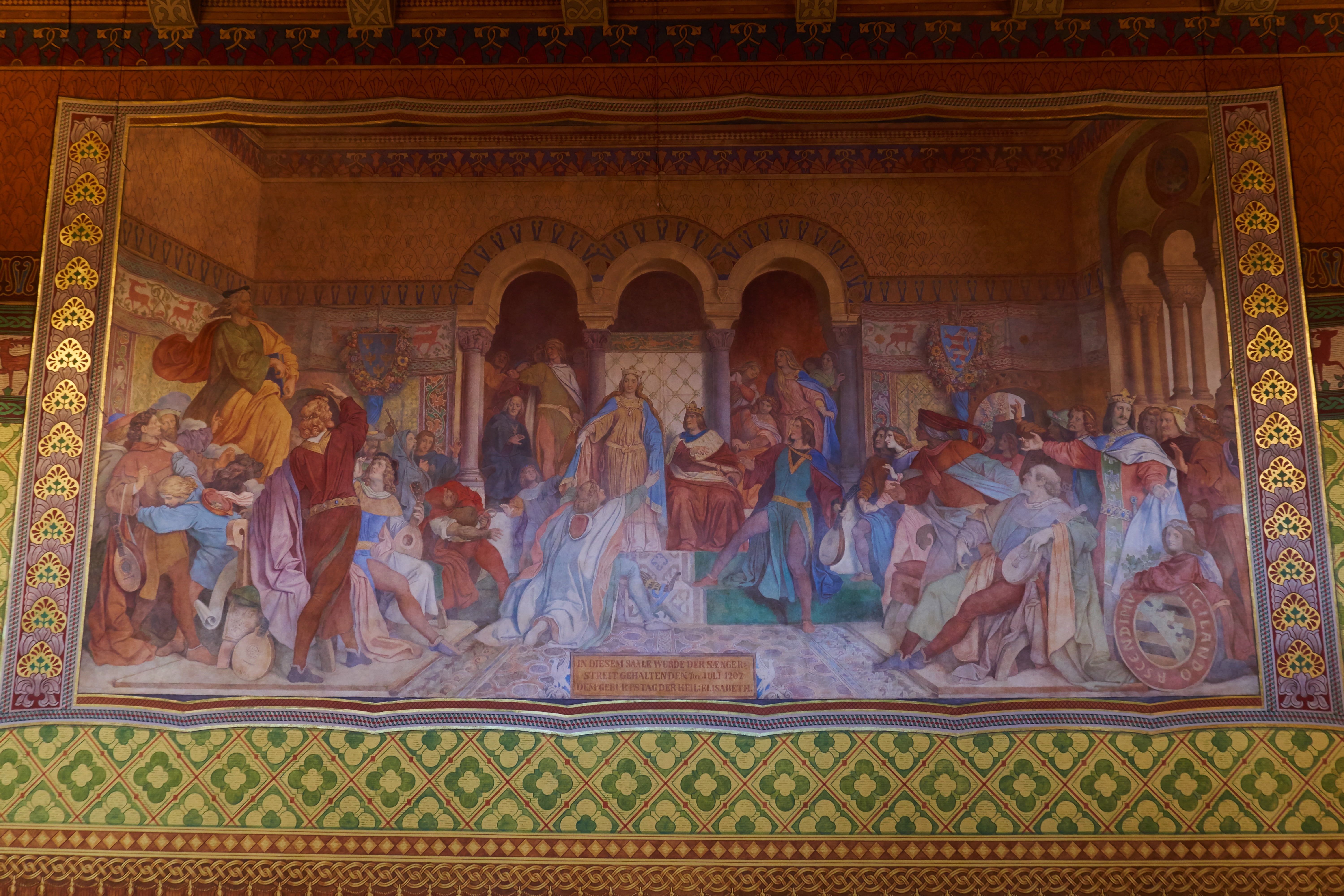 craft, painting, human representation, indoors, religion, built structure, belief, middle ages, 5K, wartburg castle, building, travel destinations, the past, HD Wallpaper