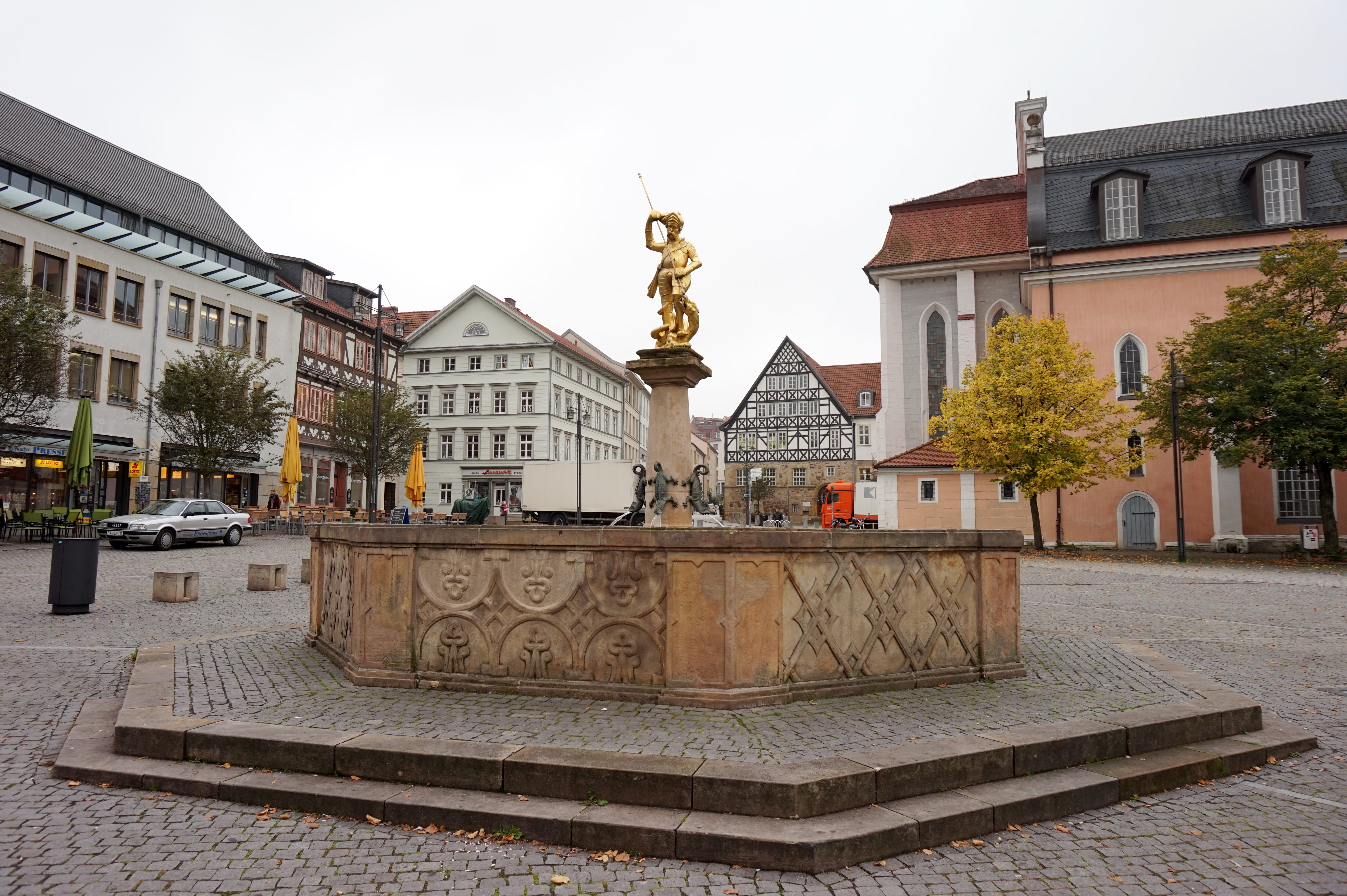 city, history, house, travel destinations, outdoors, building, eisenach, street, 5K, day, germany, nature, art and craft, statue, building exterior, the main square, HD Wallpaper