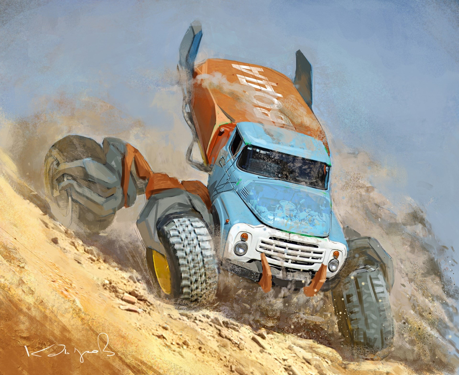 beach, 1080P, dust, travel, environment, landscape, sunlight, artistic, car, outdoors, nature, motor vehicle, land, day, quarry, no people, land vehicle, HD Wallpaper