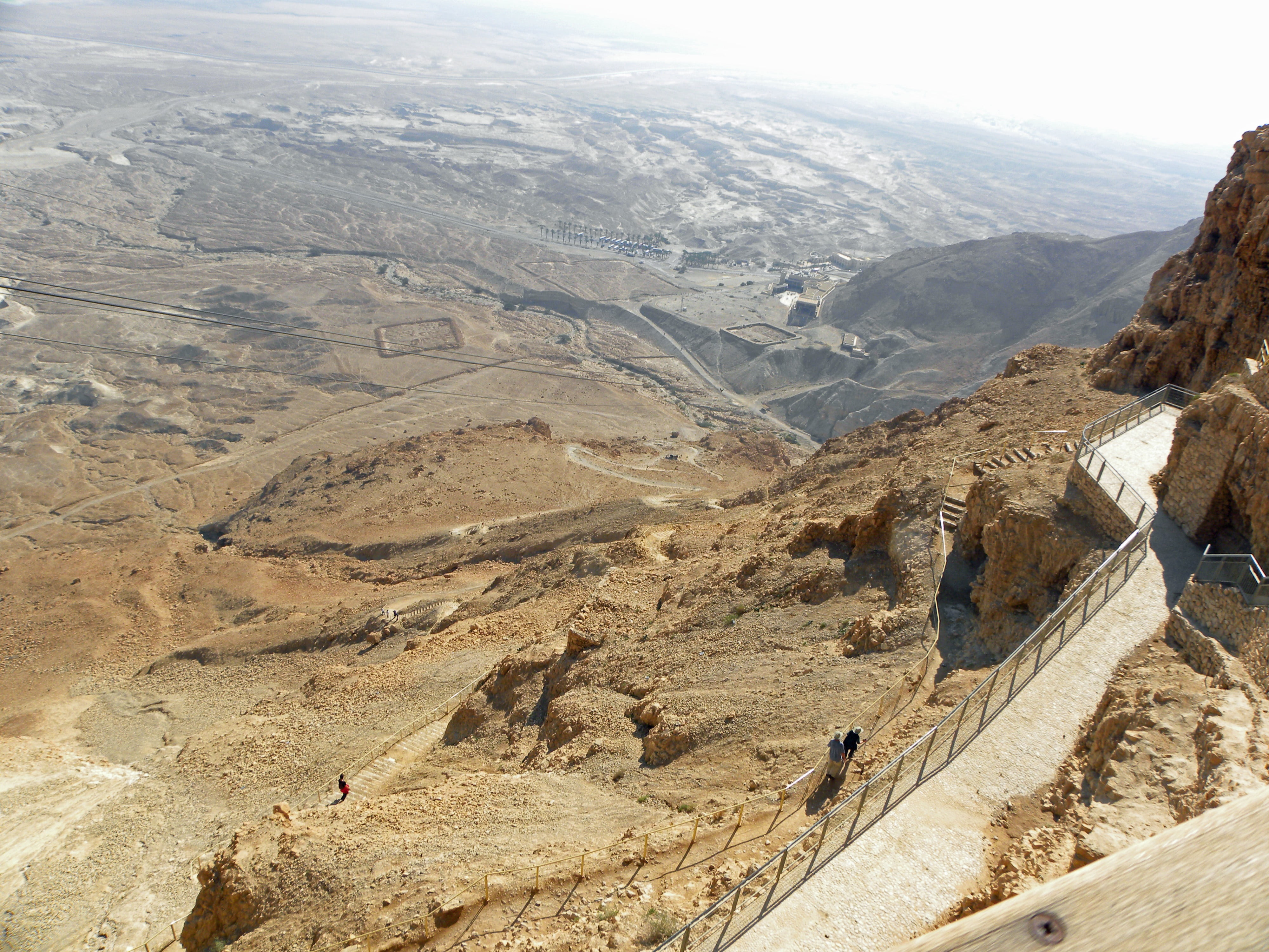 dry, judea, sunlight, park, view, tourism, stronghold, ancient, masada, environment, herod, day, judean, no people, non-urban scene, landscape, rock - object, HD Wallpaper