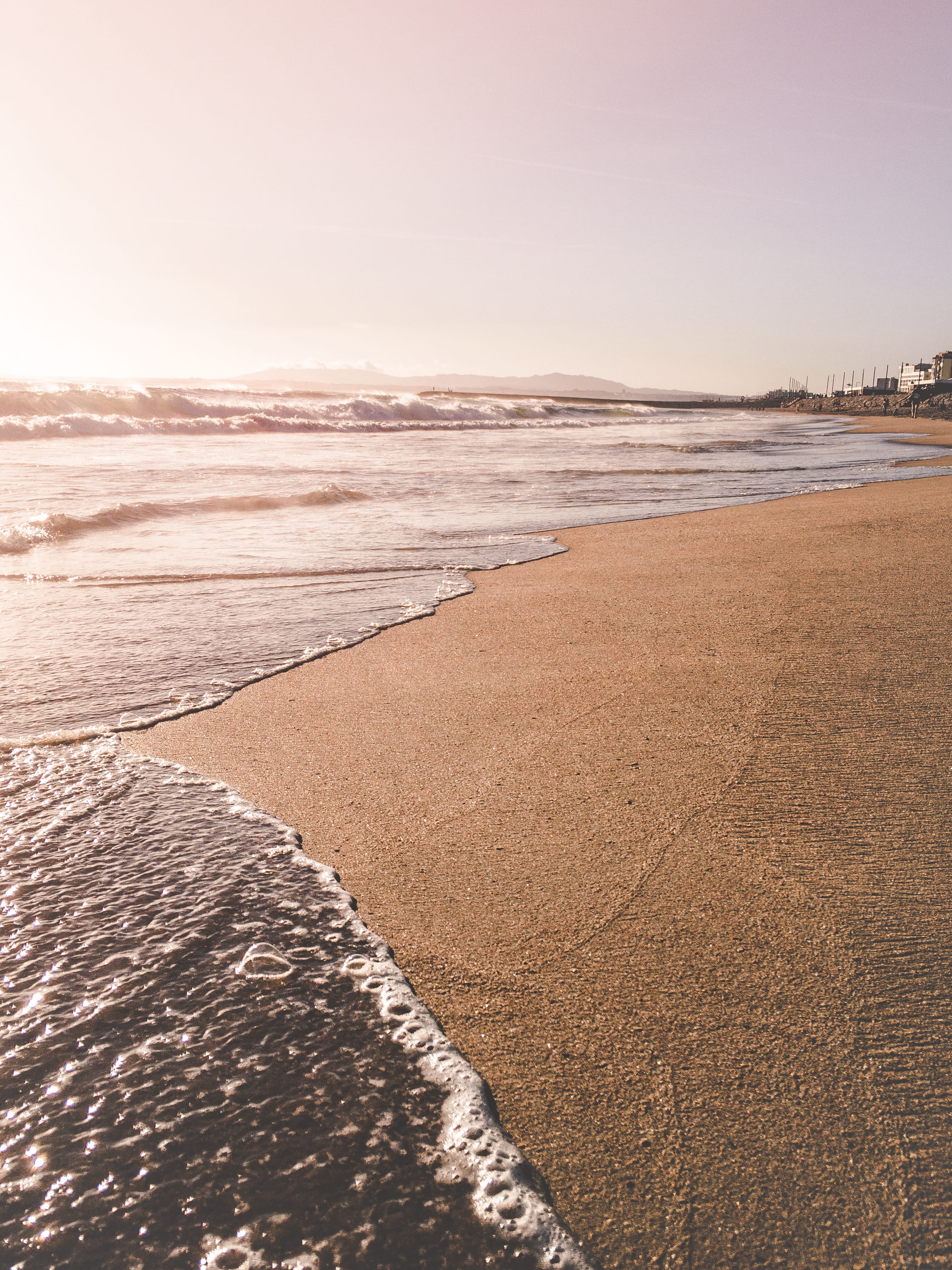 beach, ending, iphone, sky, aquatic sport, sand, sport, tranquil scene, motion, outdoors, no people, land, vacation, portugal, sea, beauty in nature, summer, Phone HD Wallpaper
