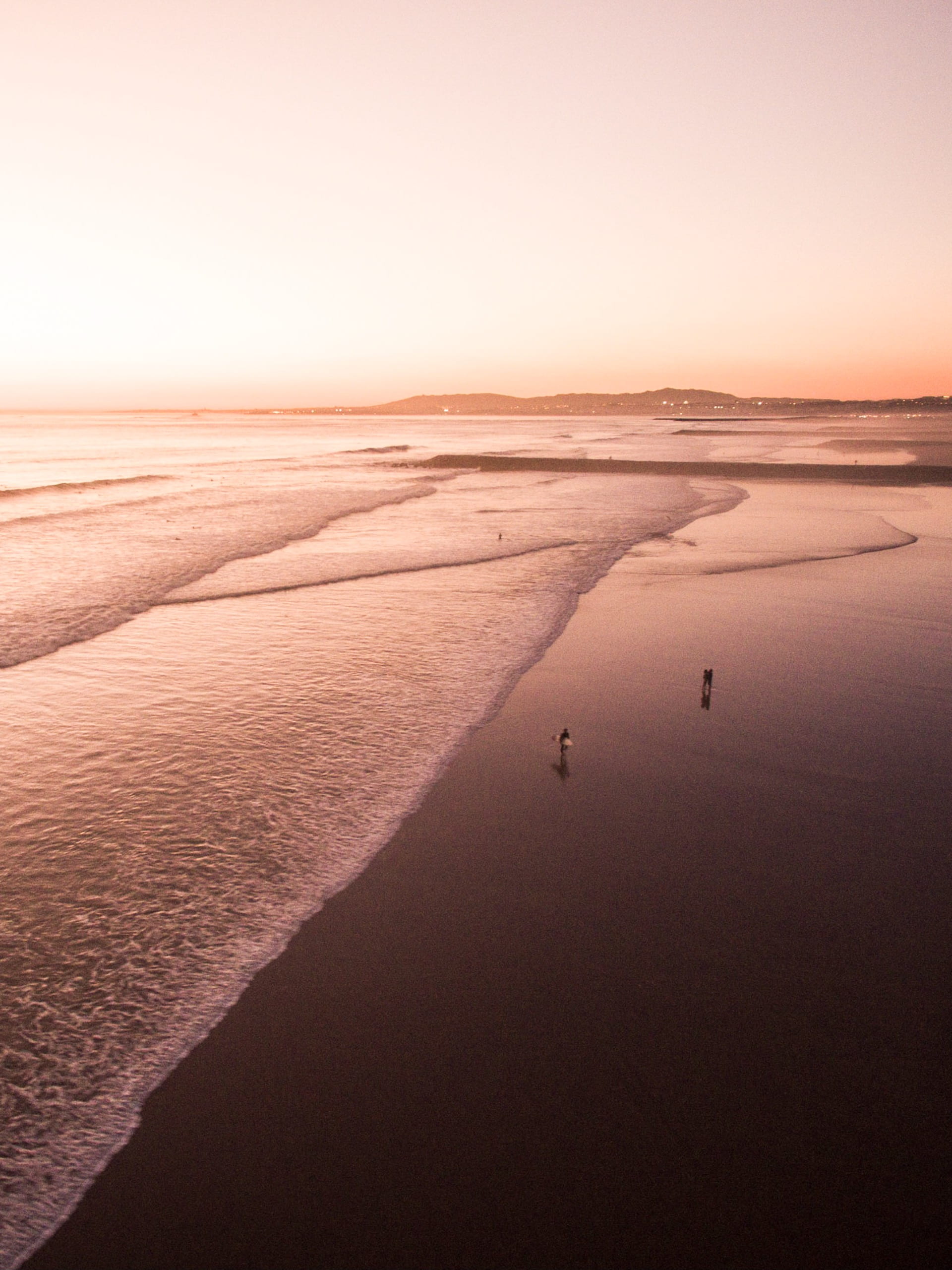 desert, non-urban scene, idyllic, tranquil scene, coast, nature, landscape, seashore, ending, land, ocean, two, sand, wave, remote, water, tranquility, Phone HD Wallpaper