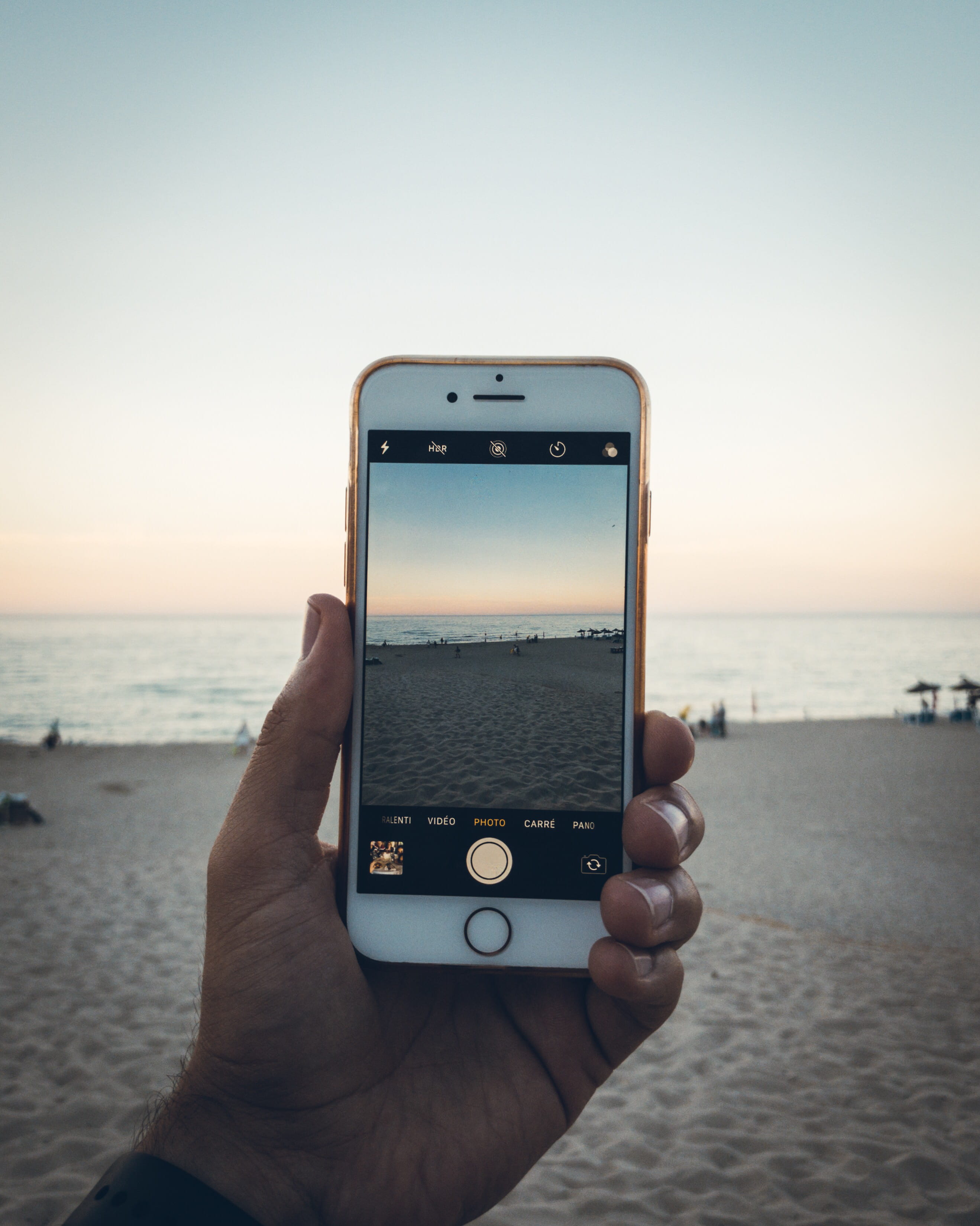 mobile phone, real people, horizon over water, spain, photography themes, outdoors, sea, portable information device, smart phone, focus on foreground, Phone HD Wallpaper