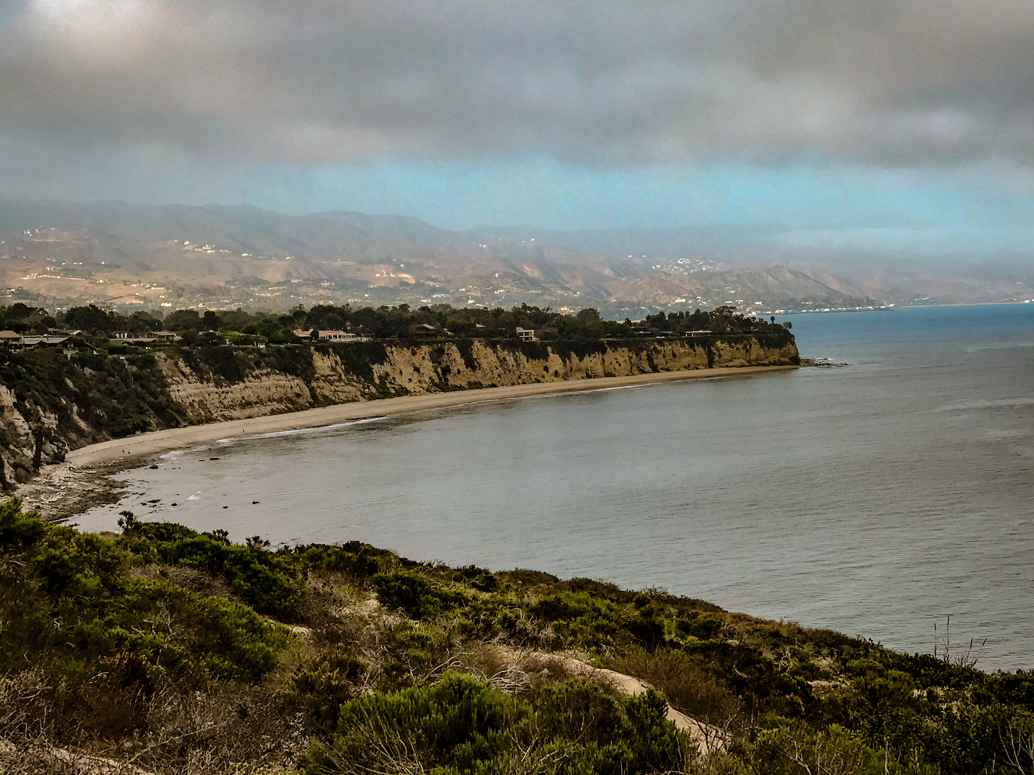 nature, beach, 2K, cliffside dr and birdview ave, plant, tranquil scene, non-urban scene, landscape, malibu, no people, beauty in nature, cloud - sky, HD Wallpaper