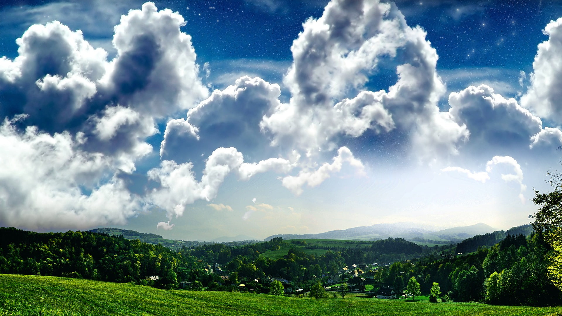 1080P, hd, hilltop, view, HD Wallpaper