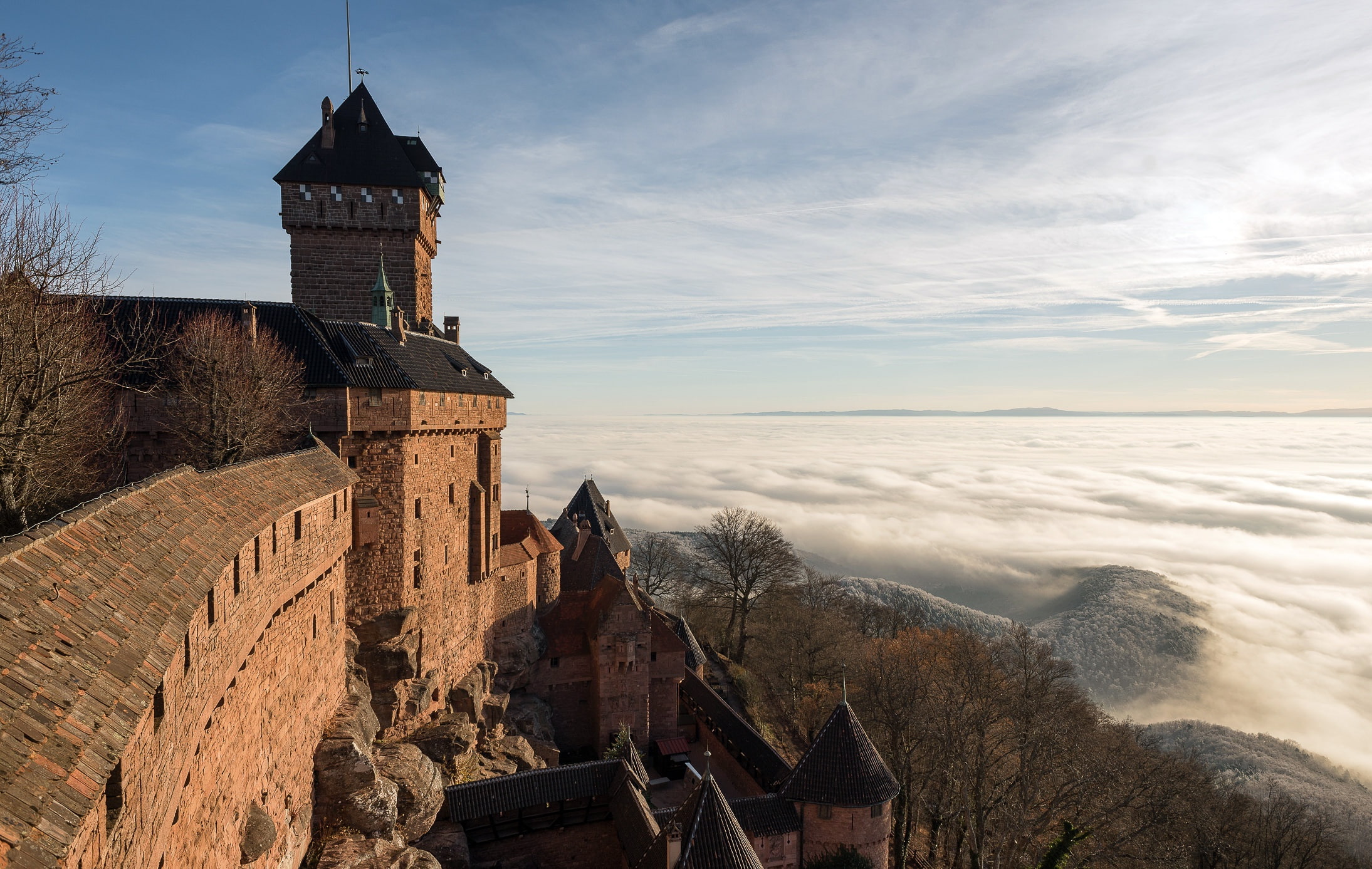France, Castle of Haut-Koenigsbourg, Alsace, 1080P, HD Wallpaper