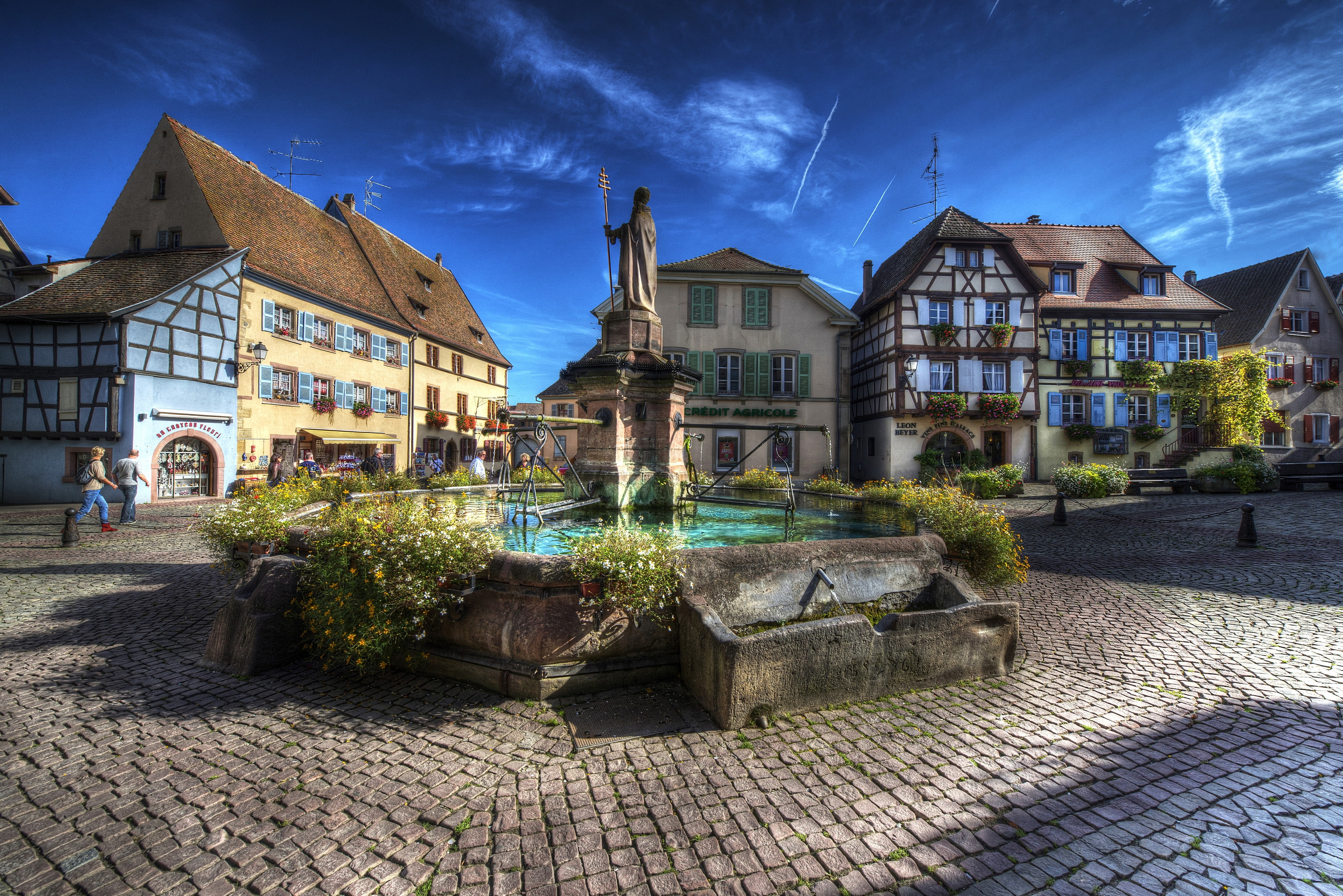 2K, monument, area, France, Eguisheim Alsac, HDR, home, HD Wallpaper