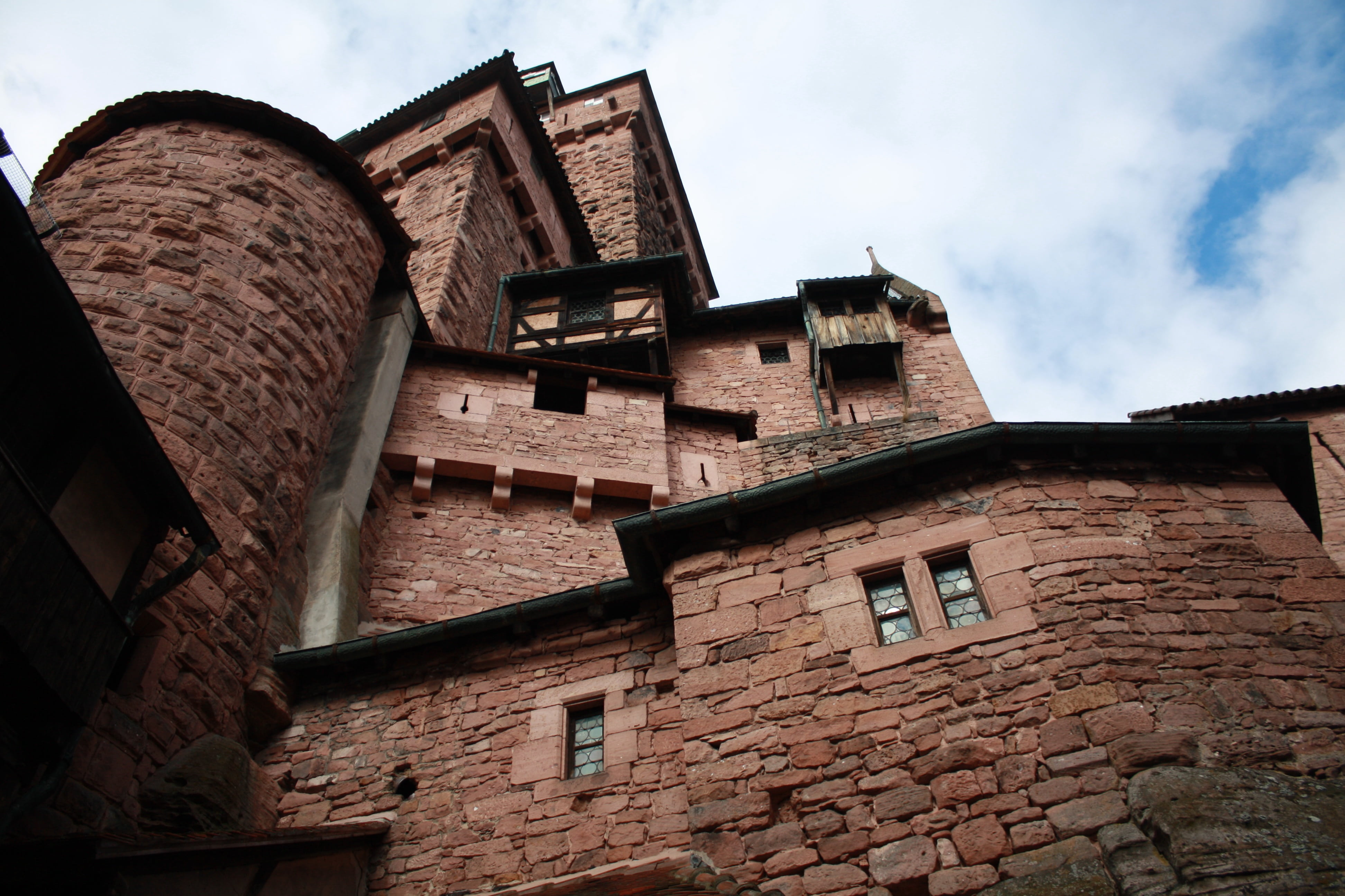 window, history, no people, sky, built structure, building, day, low angle view, alsace, the past, nature, cloud - sky, building exterior, stone wall, wall, HD Wallpaper
