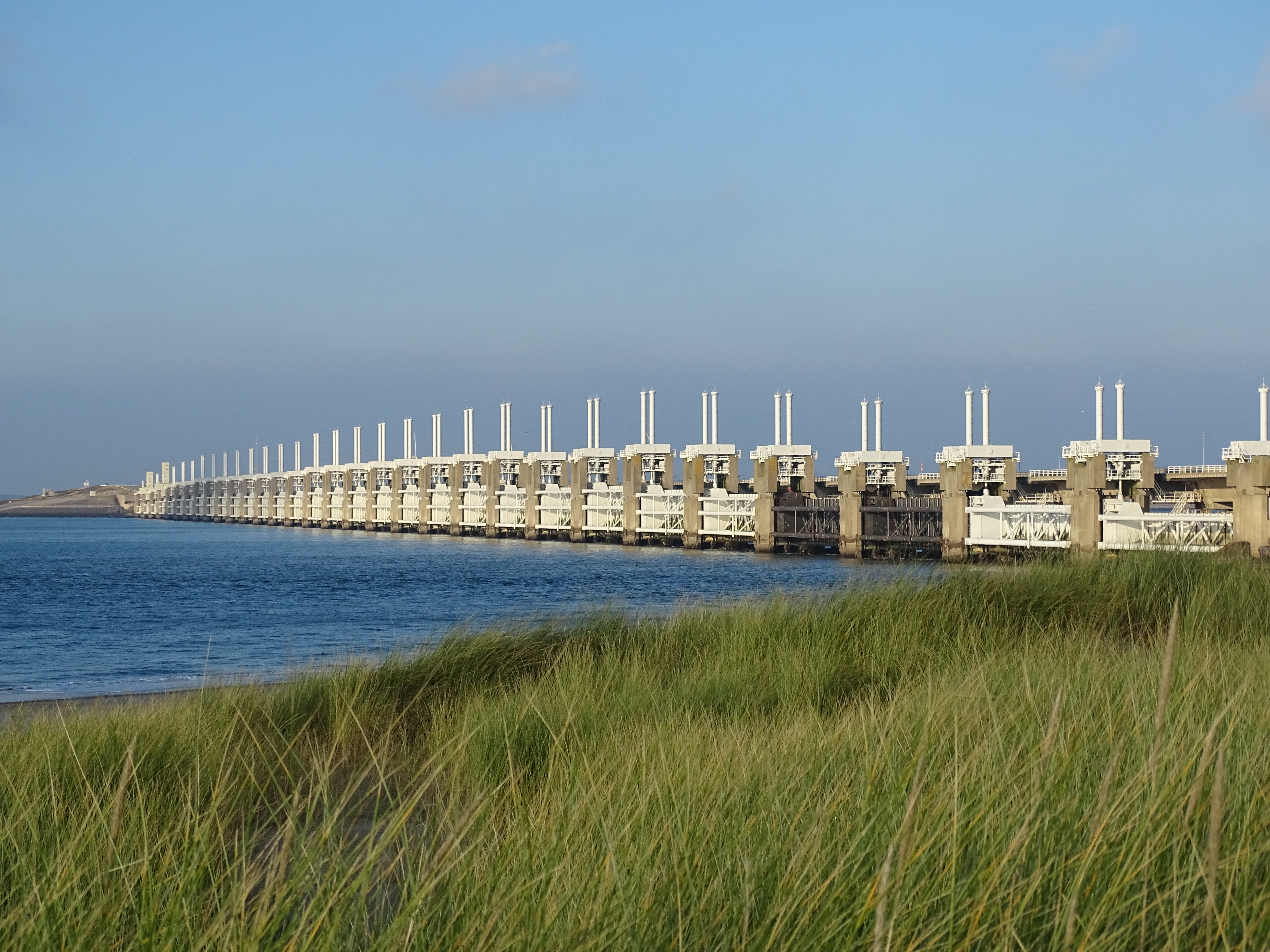 historical, day, 5K, architecture, land, sky, clear sky, built structure, bridge, panorama, neeltje jans, protection, scenics - nature, environment, zealand, HD Wallpaper