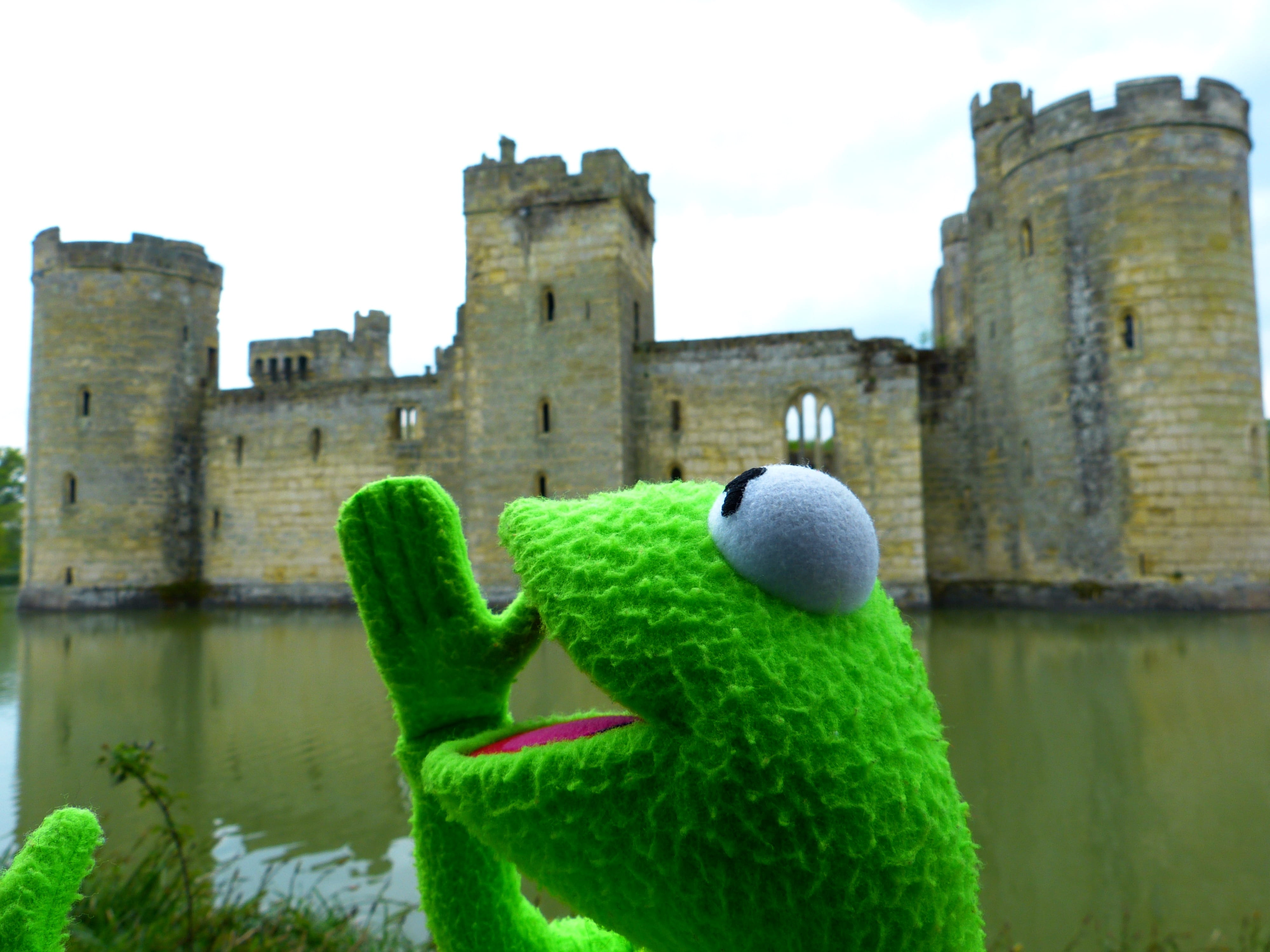the past, sky, building exterior, toy, call water castle, animal themes, water, animal, battlements, england, no people, Frog, animal representation, Wasserburg, HD Wallpaper