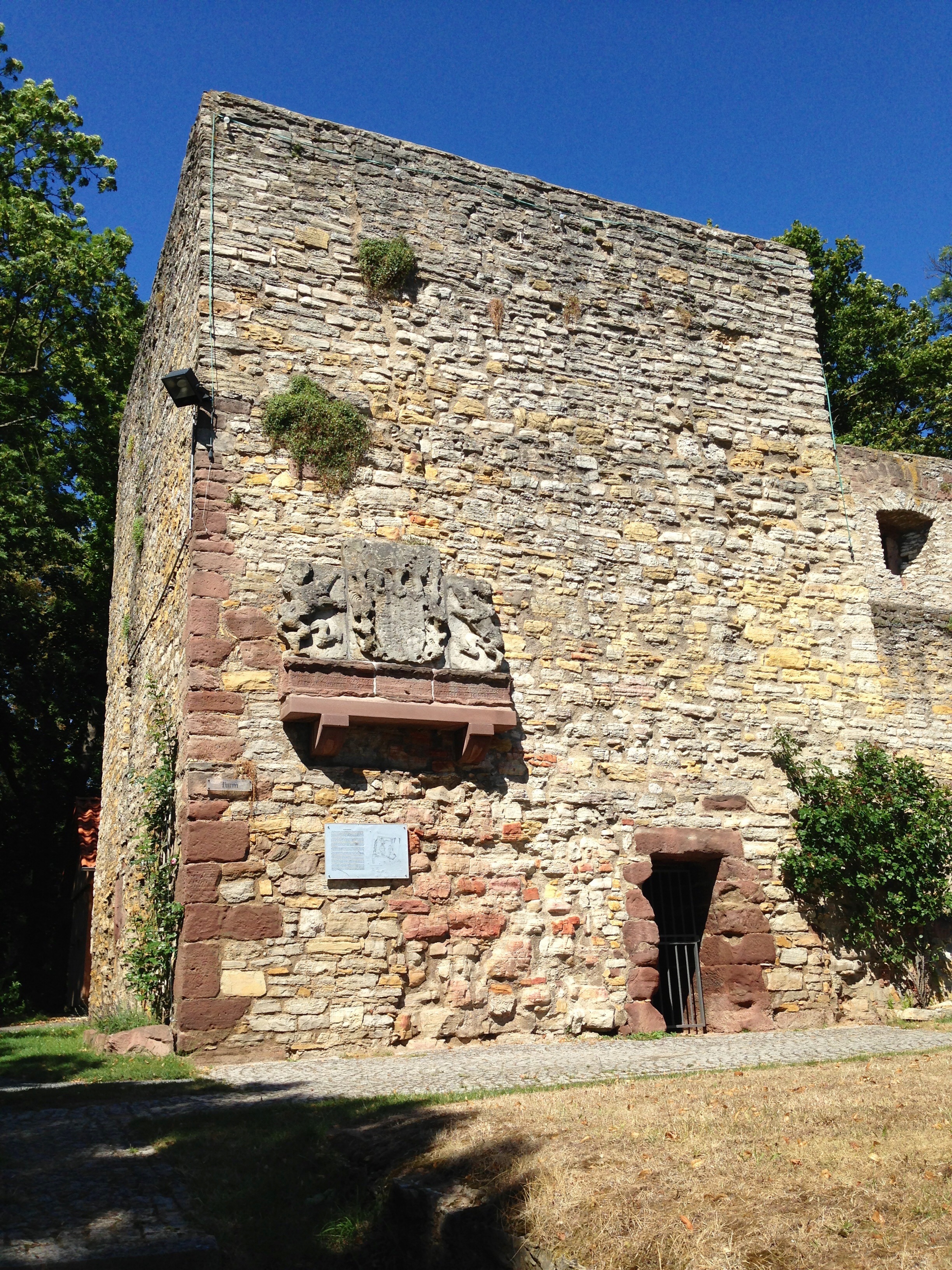 history, blue, germany, mountain, sky, ruin, bulwark, nature, clear sky, low angle view, brick, sunlight, building, castle tower, old castle, house, no people, Phone HD Wallpaper