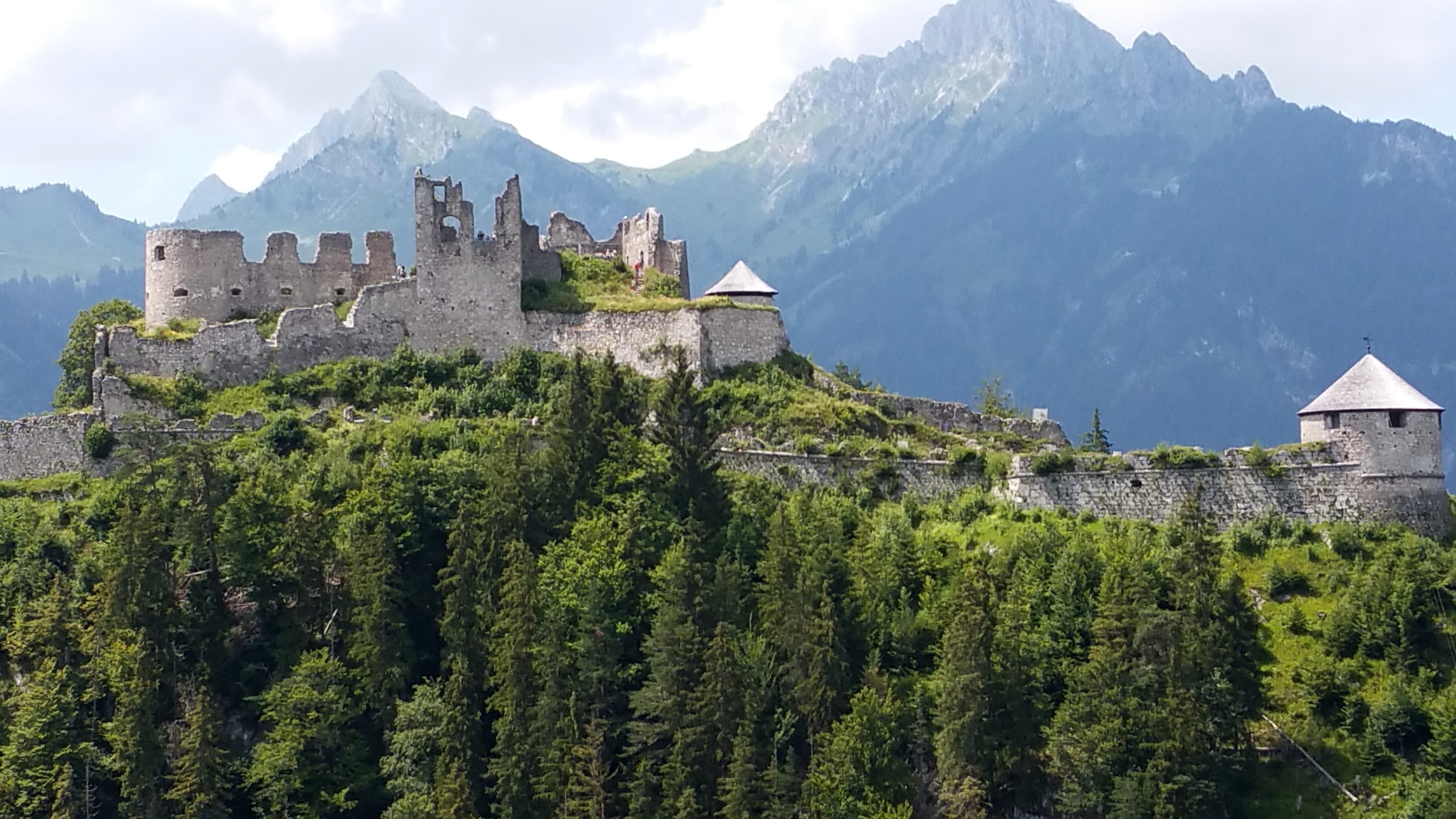 reutte, scenics - nature, nature exhibition, austria, building exterior, mountain, castle world, customs station, mountain range, no people, castle, beauty in nature, HD Wallpaper