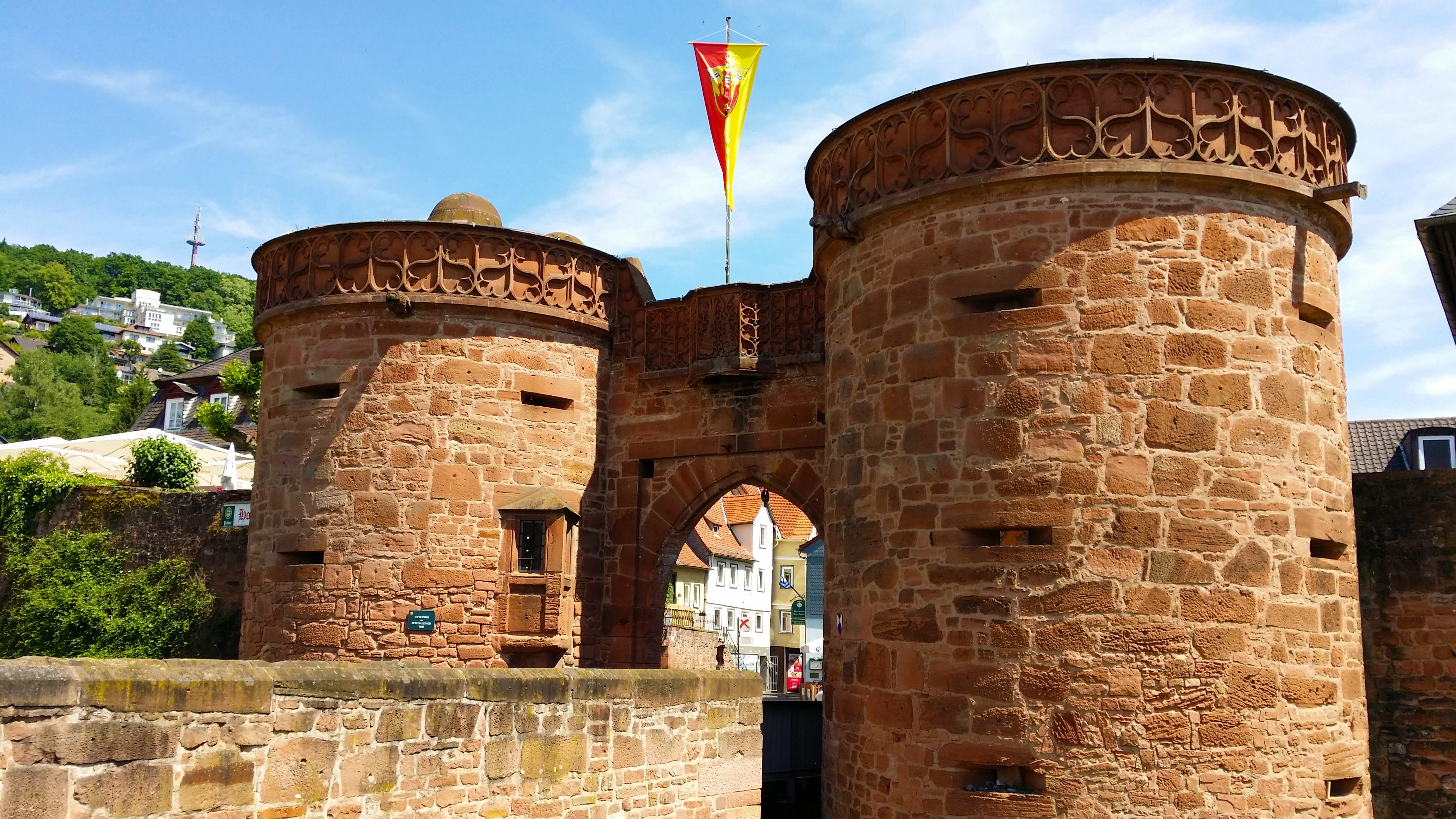 fortress, travel, building exterior, ancient, blue, built structure, sky, 4K, nature, bulwark, wall, travel destinations, tourism, old town, outdoors, HD Wallpaper
