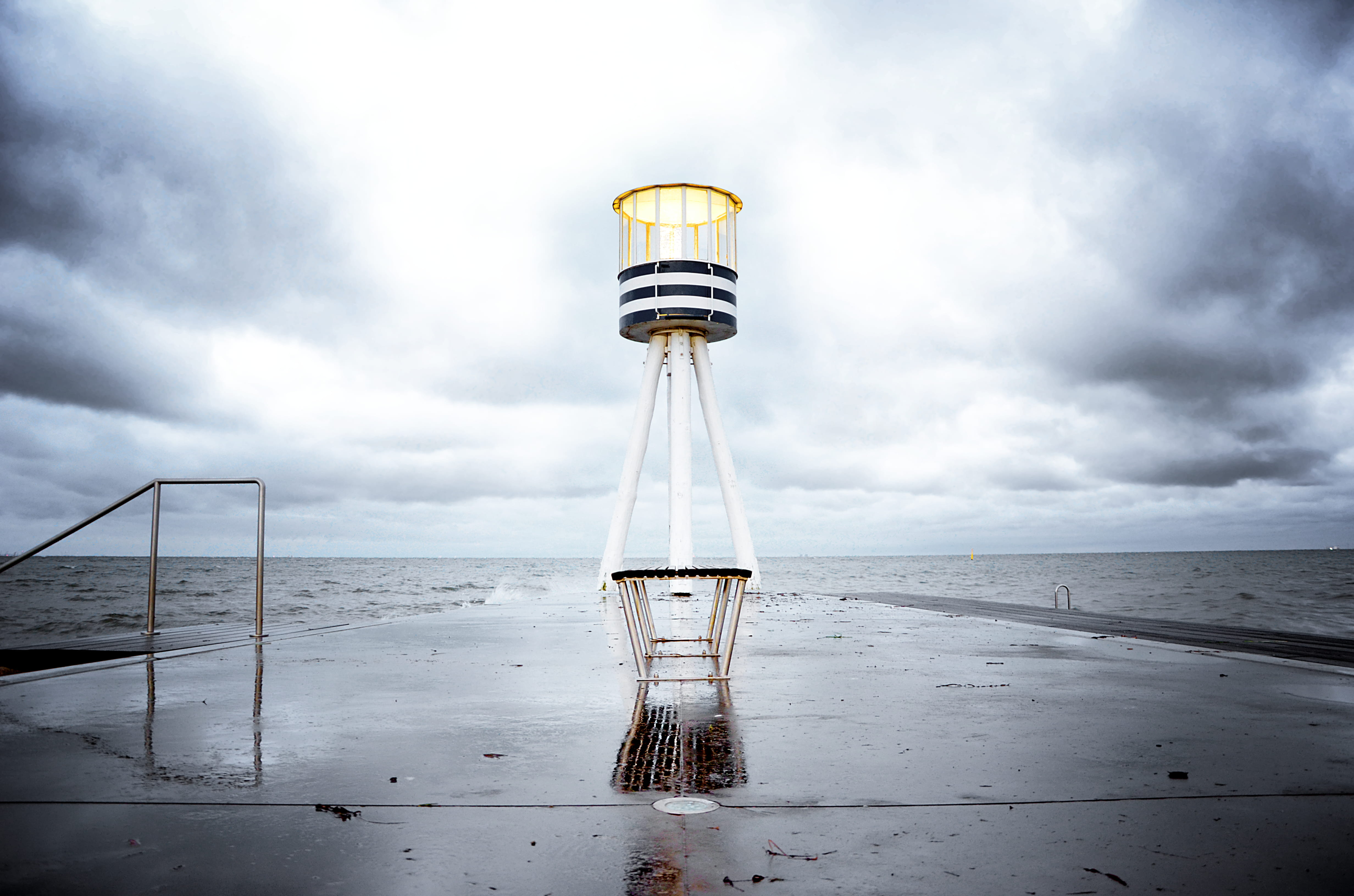 vintage, sea, water, architecture, horizon, lifeguard, land, stage, sky, beacon, no people, tower, horizon over water, desire, iphone, HD Wallpaper