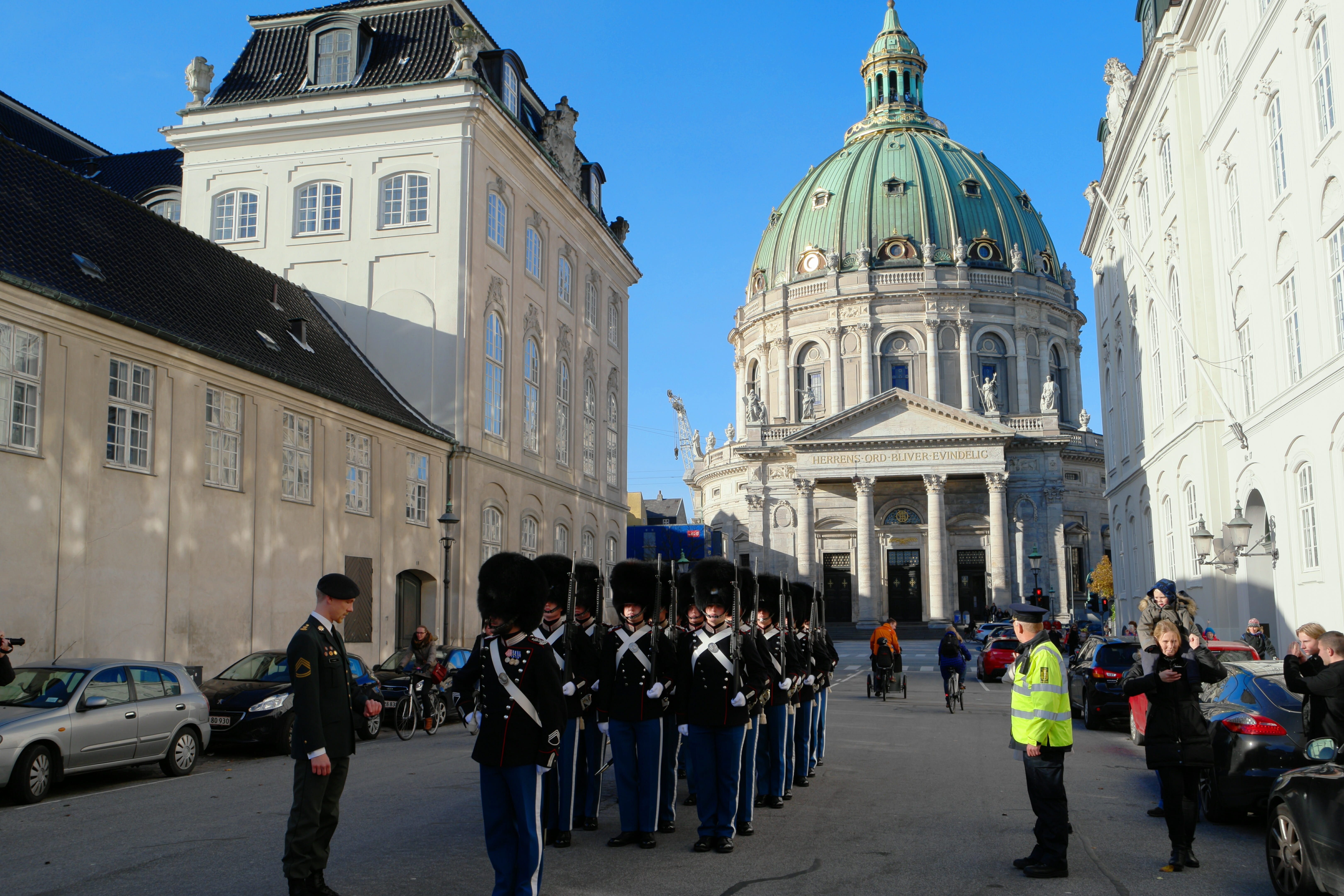 uniform, building exterior, city, real people, dome, travel destinations, built structure, women, government, group of people, religion, the marble church, HD Wallpaper