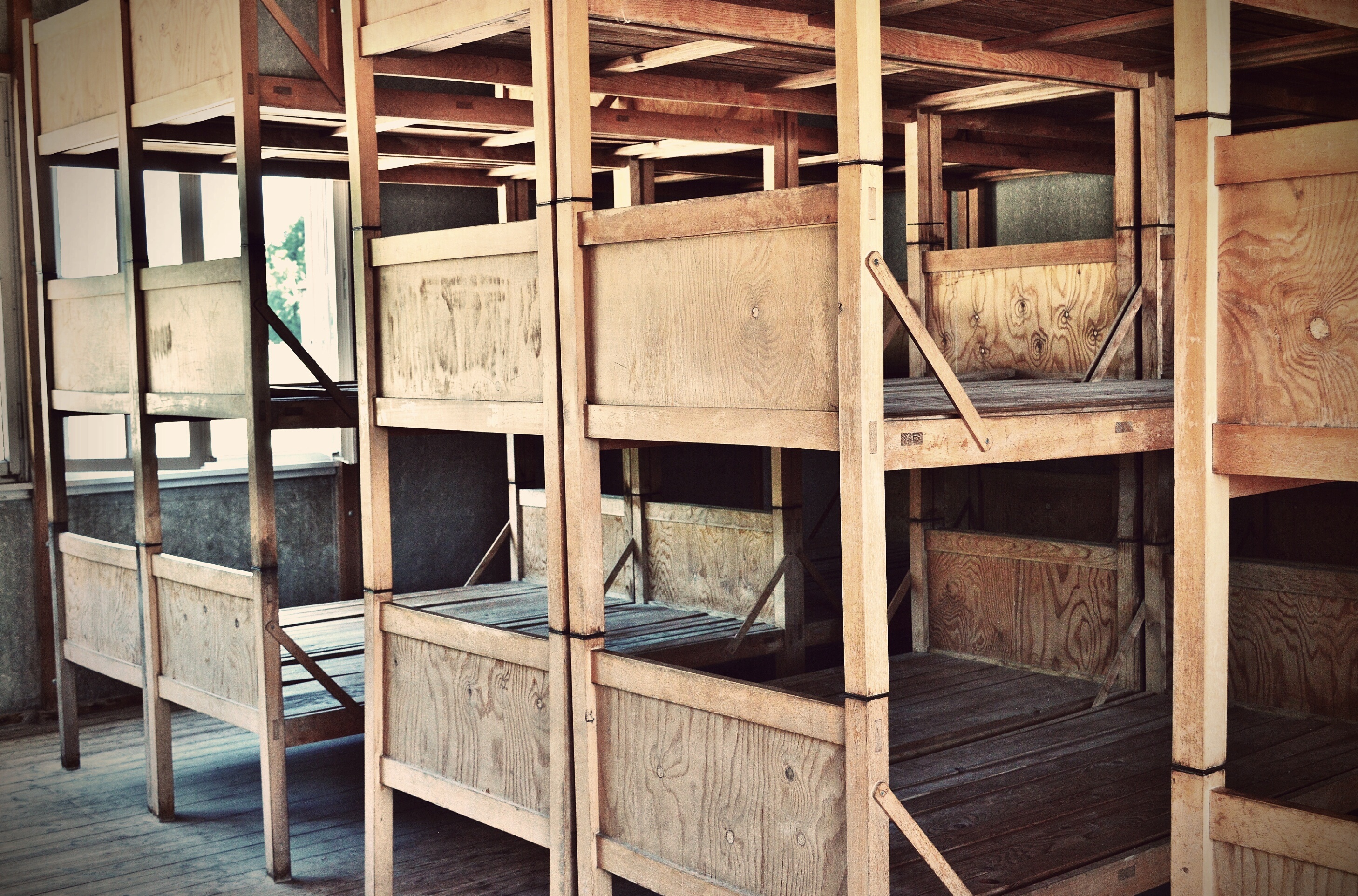 building, stack, architecture, day, wood, empty, memorial, wood - material, cruel, furniture, chair, window, absence, table, shelf, past, no people, bad, HD Wallpaper