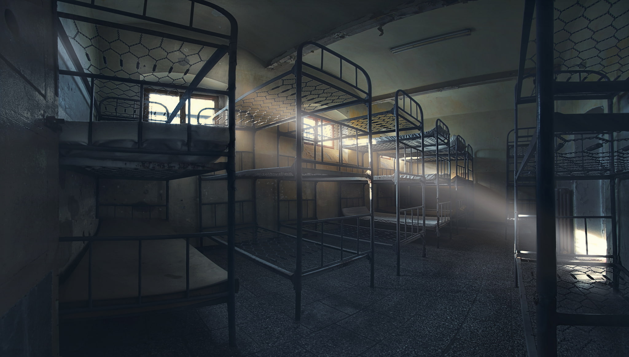 background, barracks, bed, 1080P, HD Wallpaper