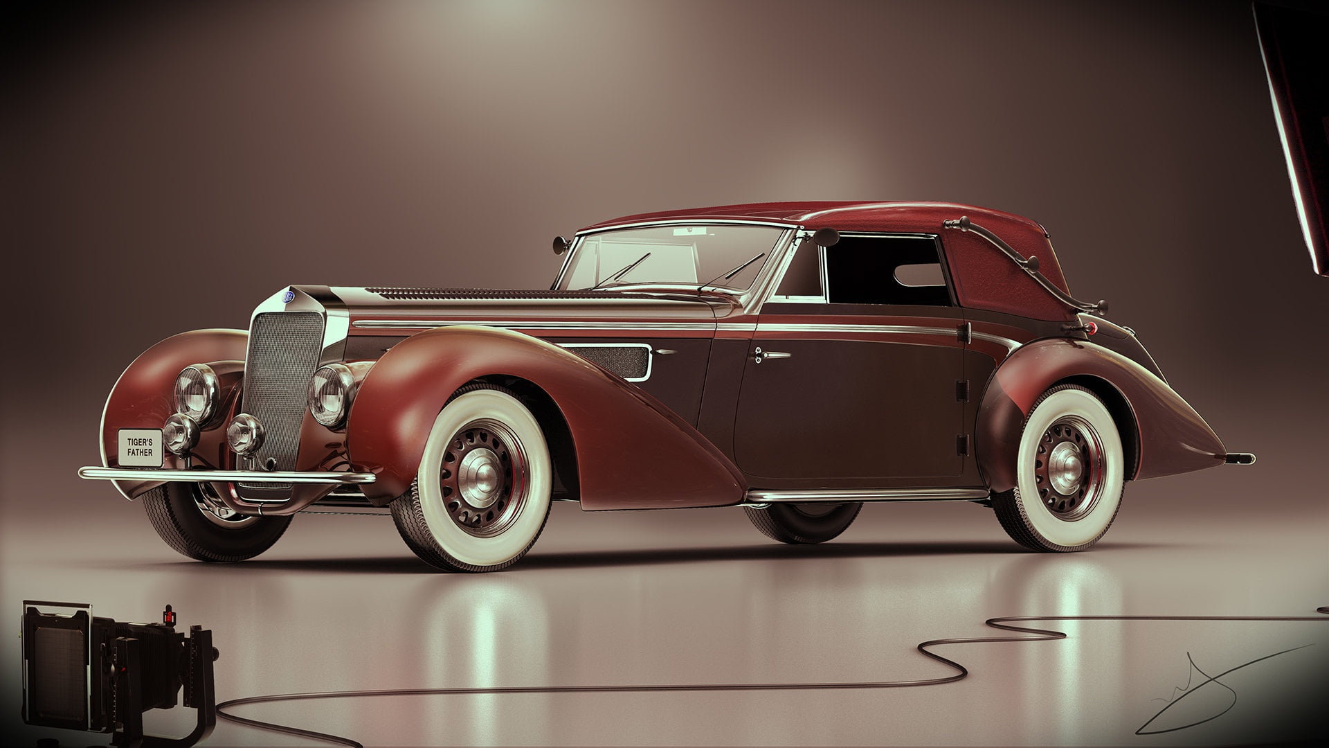 car, 1080P, 1939 Delage D8 120 Cabriolet Chapron, wire, HD Wallpaper
