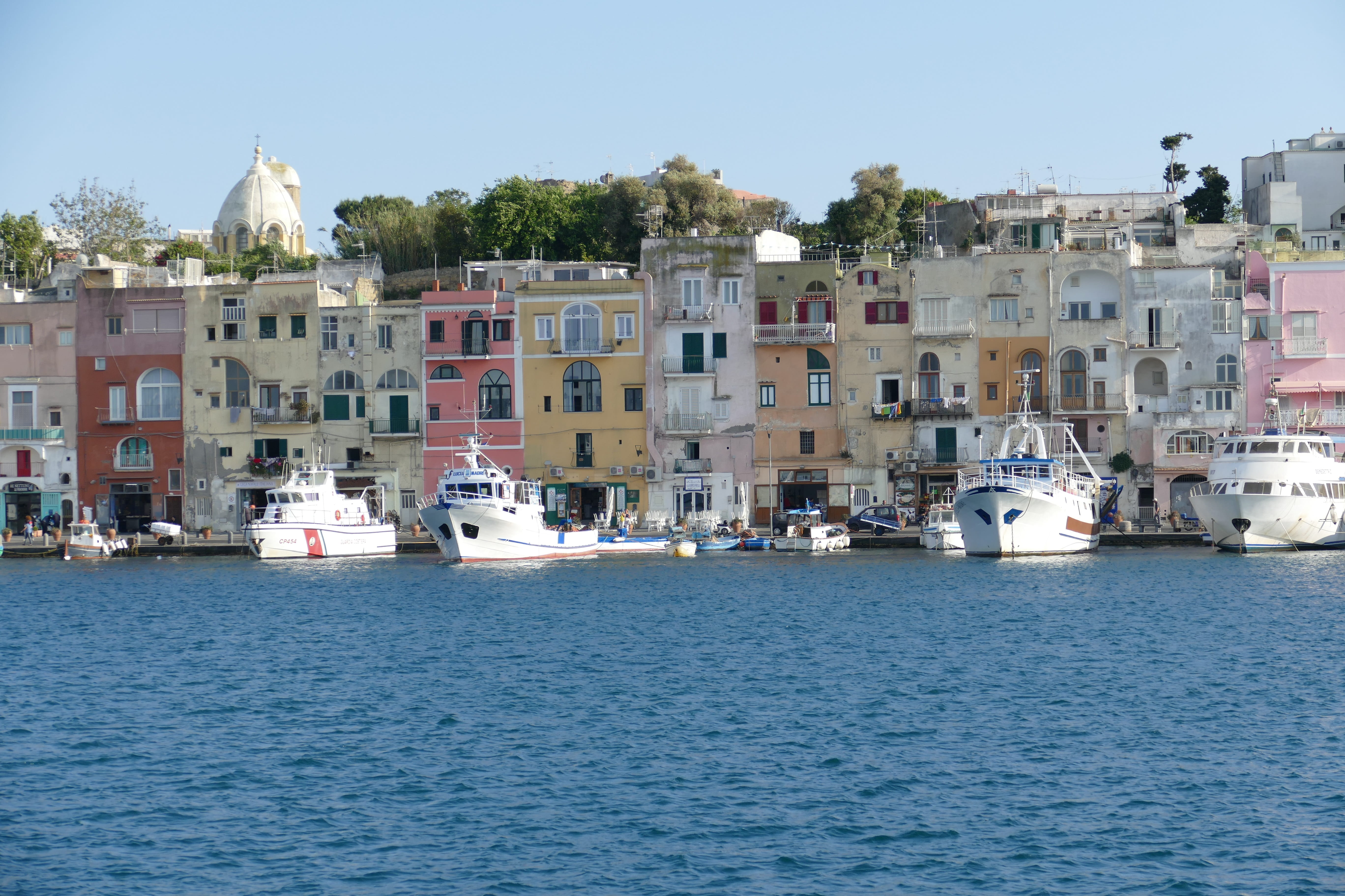 ischia, building exterior, outdoors, day, architecture, no people, rock, mediterranean, yacht, building, nature, town, transportation, residential district, HD Wallpaper