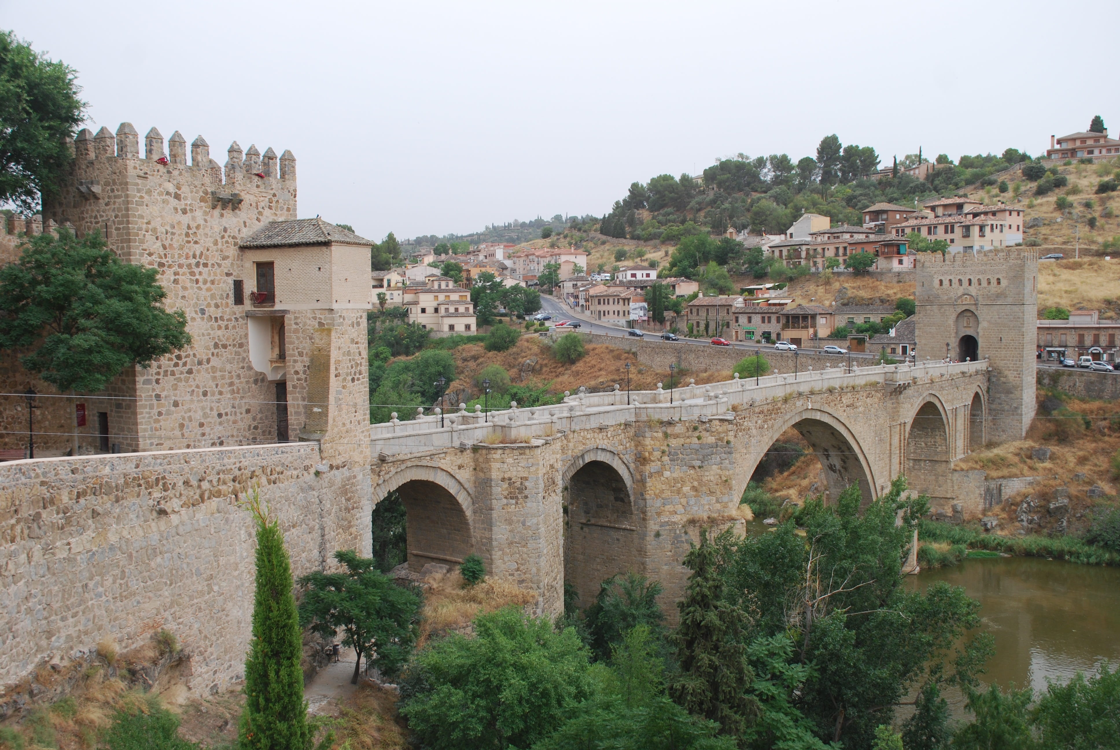 history, tree, nature, day, old, travel destinations, Spain, travel, plant, tourism, ancient, Bridge, outdoors, architecture, building exterior, Toledo, HD Wallpaper