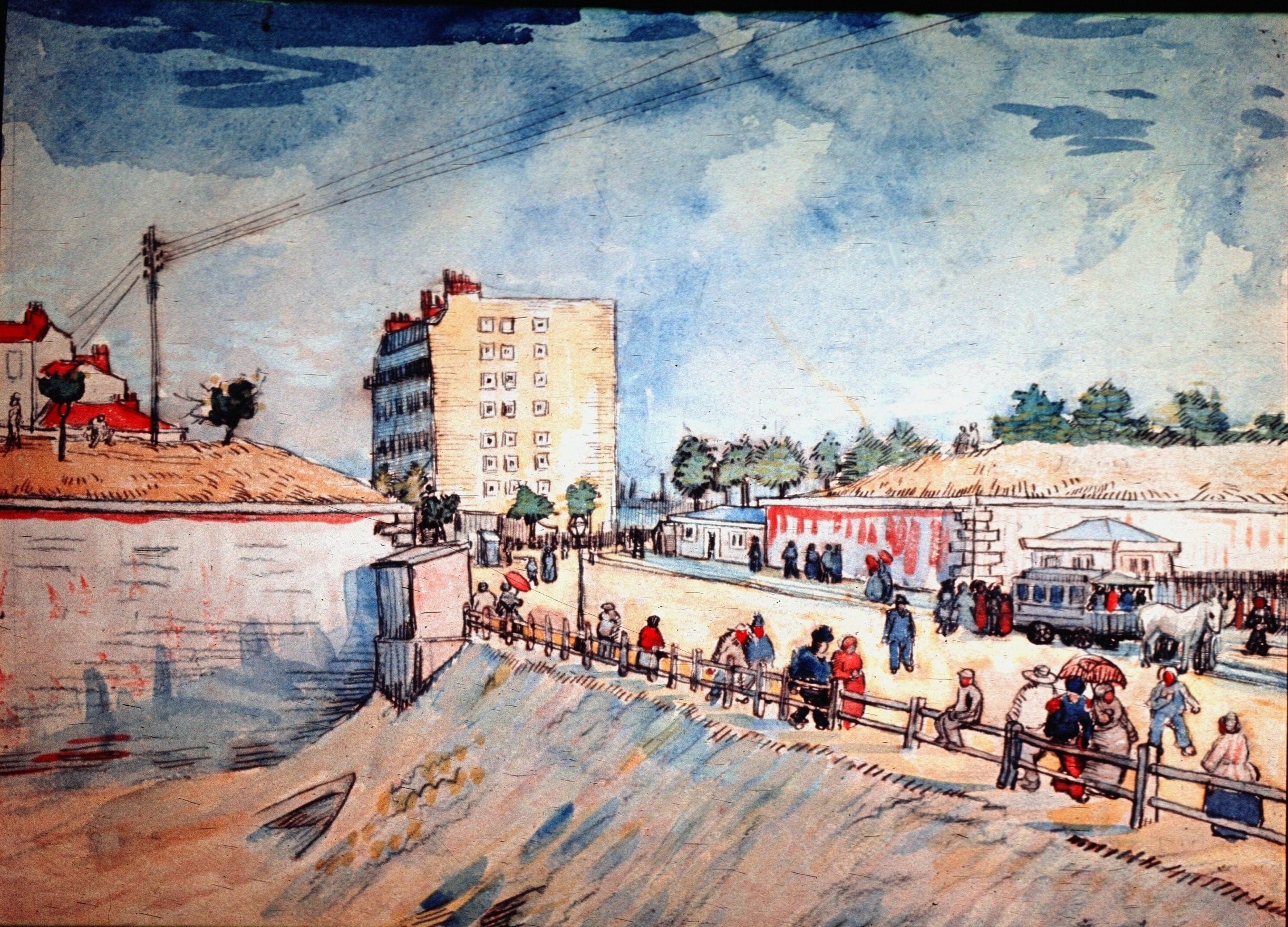 1080P, Vincent van Gogh, Gate in the, Paris Ramparts, HD Wallpaper