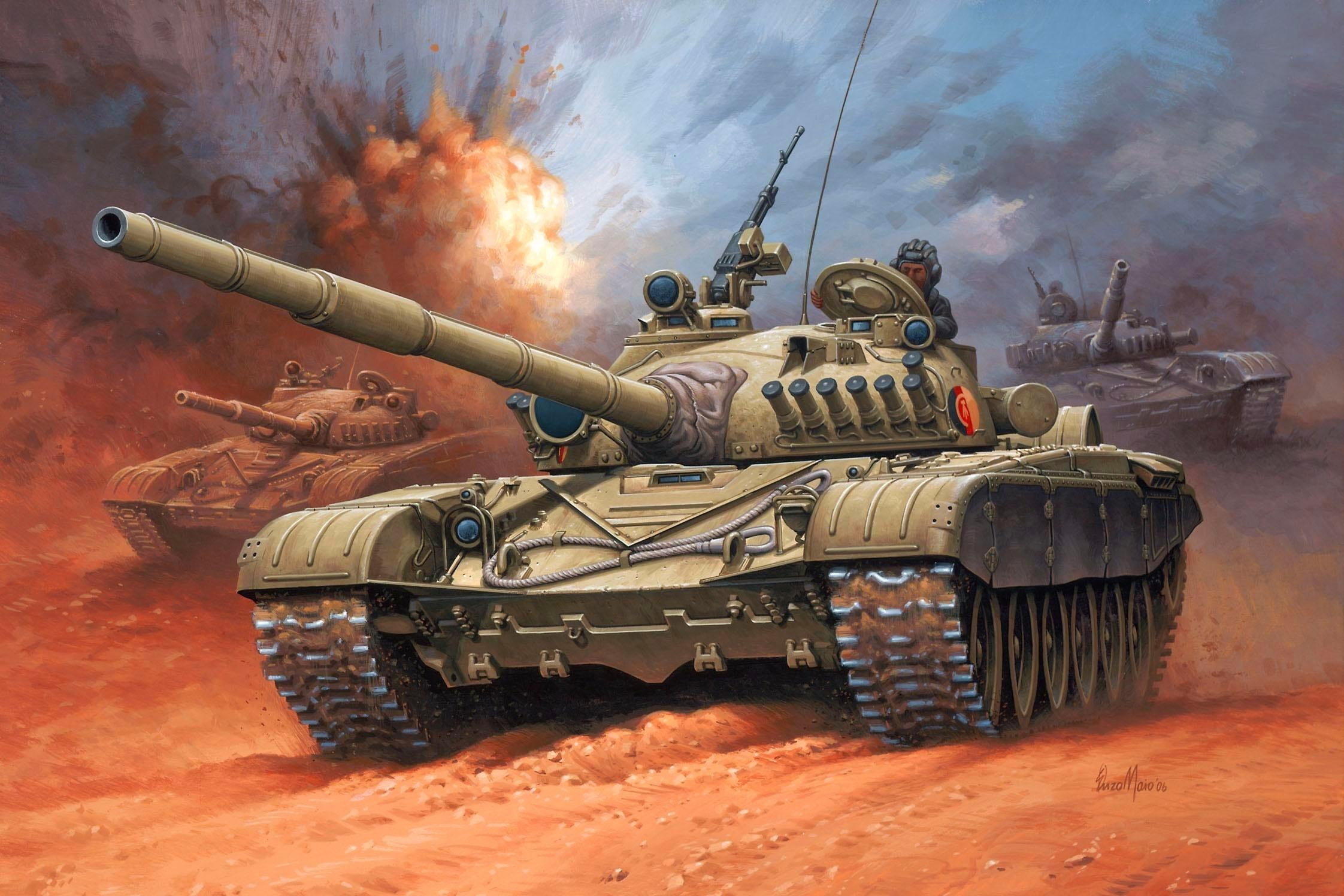 1080P, enzo maio, tank t-72, nna gdr, the national peoples army, aircraf, drawing, nationale volksarmee, t, HD Wallpaper