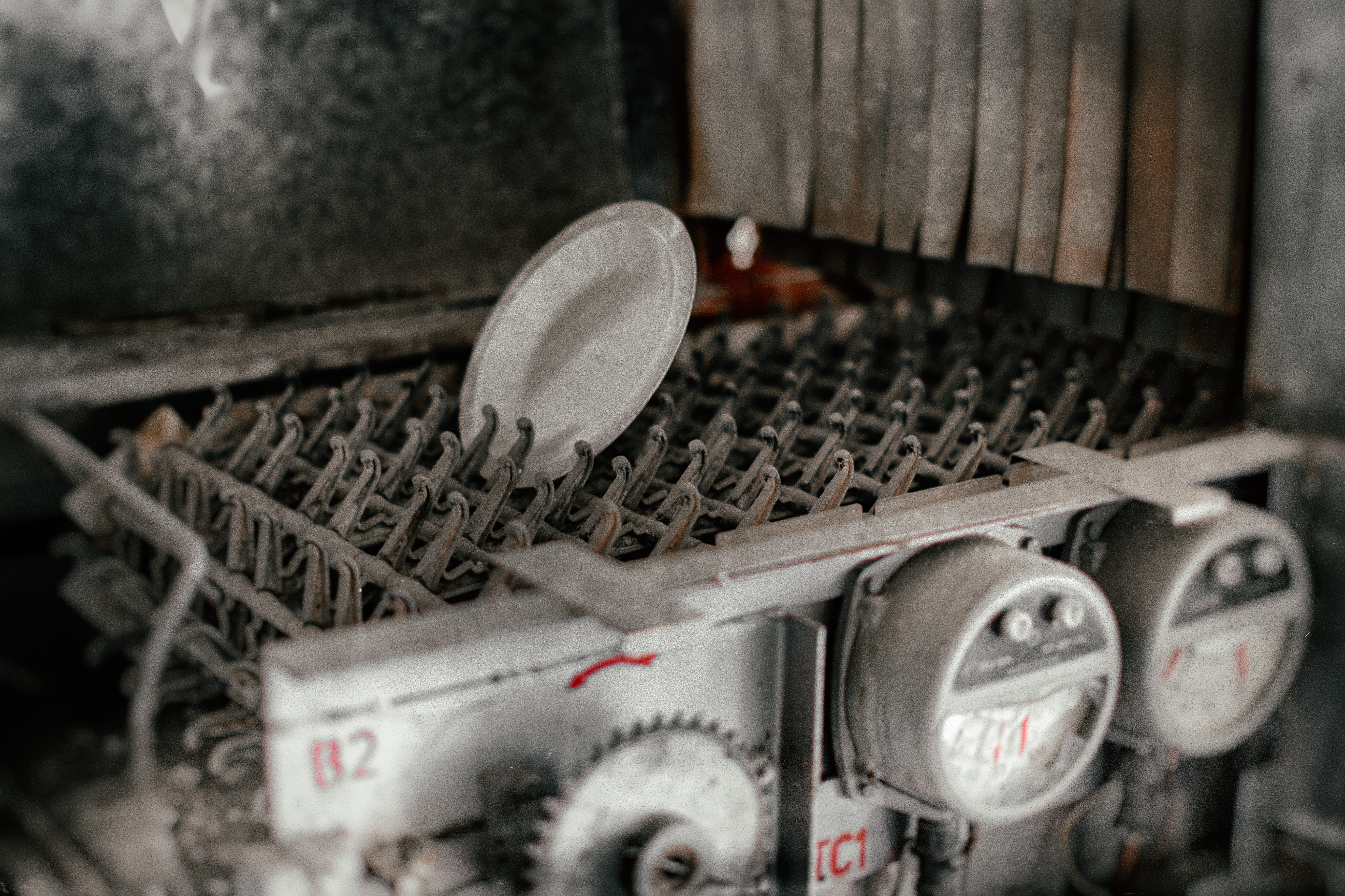 abandoned, no people, egg, business, building, spoon, mode of transportation, still life, industry, land vehicle, 5K, indoors, machine, communication, HD Wallpaper