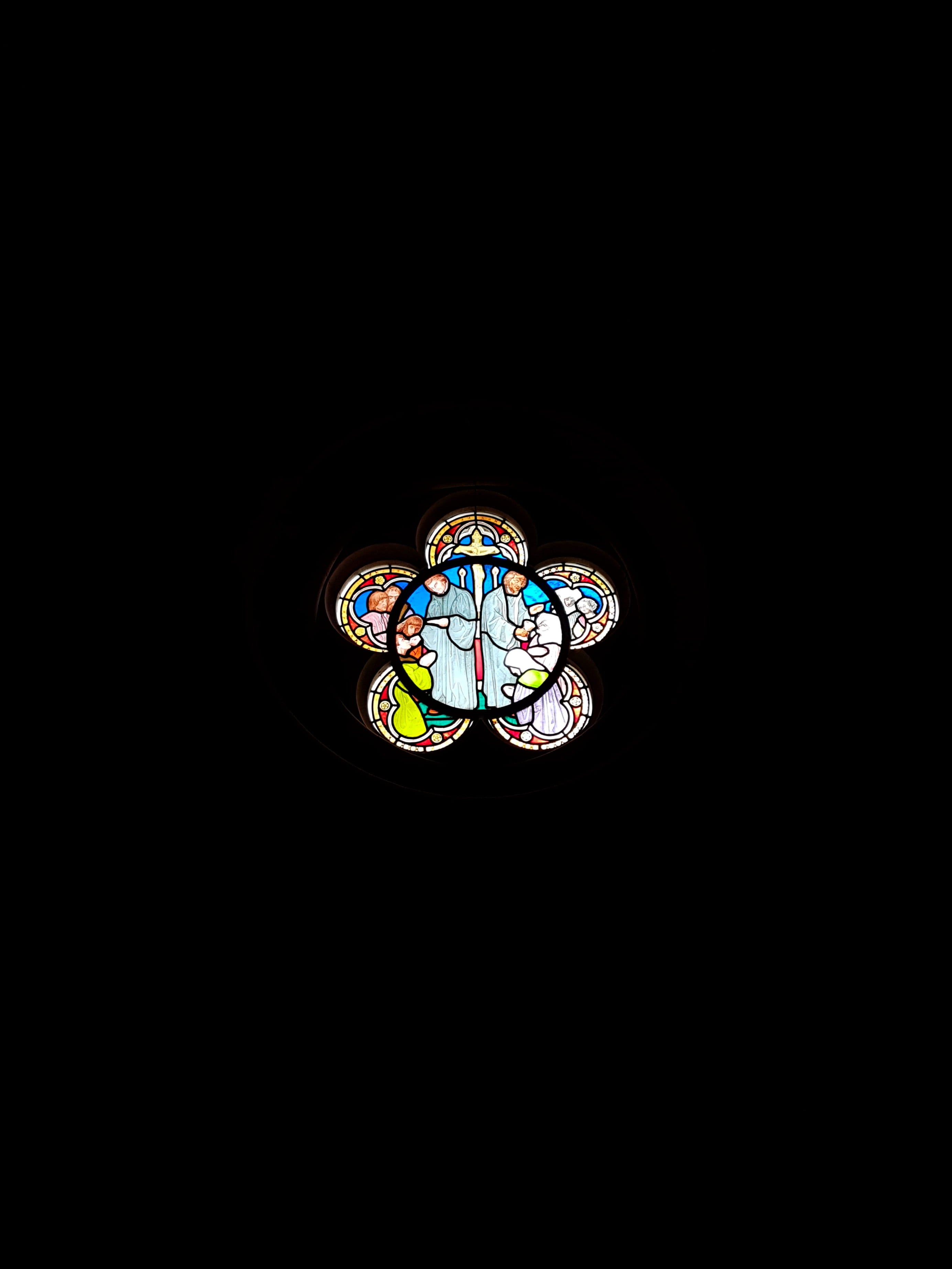 indoors, dark, shape, creativity, wernigerode, ornate, close-up, no people, colors, stained glass, religion, wernigerode castle, design, belief, castle, Phone HD Wallpaper