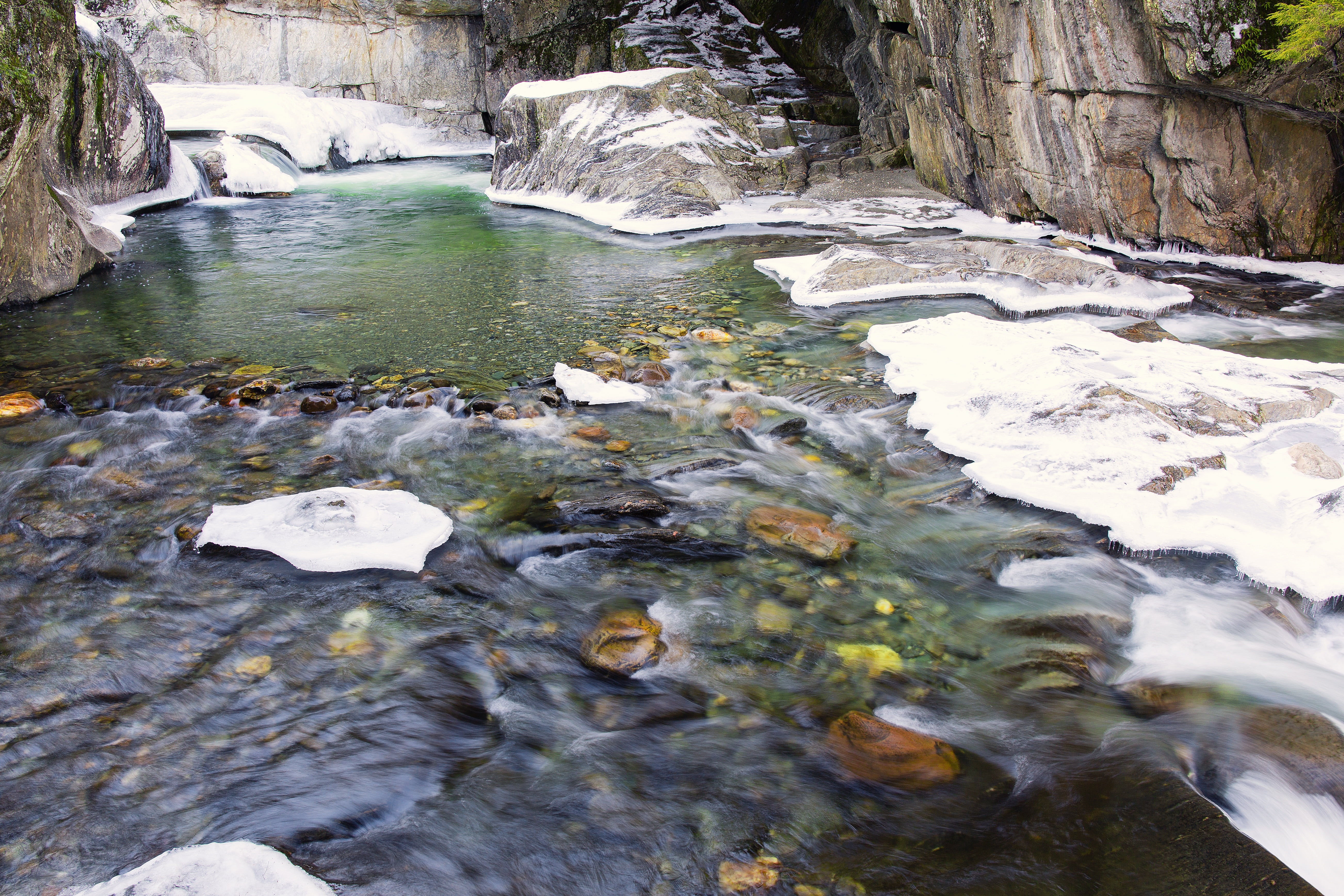 national, flowing water, rock formation, winter, beauty in nature, pool, water, reflection, no people, outdoors, brown, power in nature, warren falls, scenery, HD Wallpaper