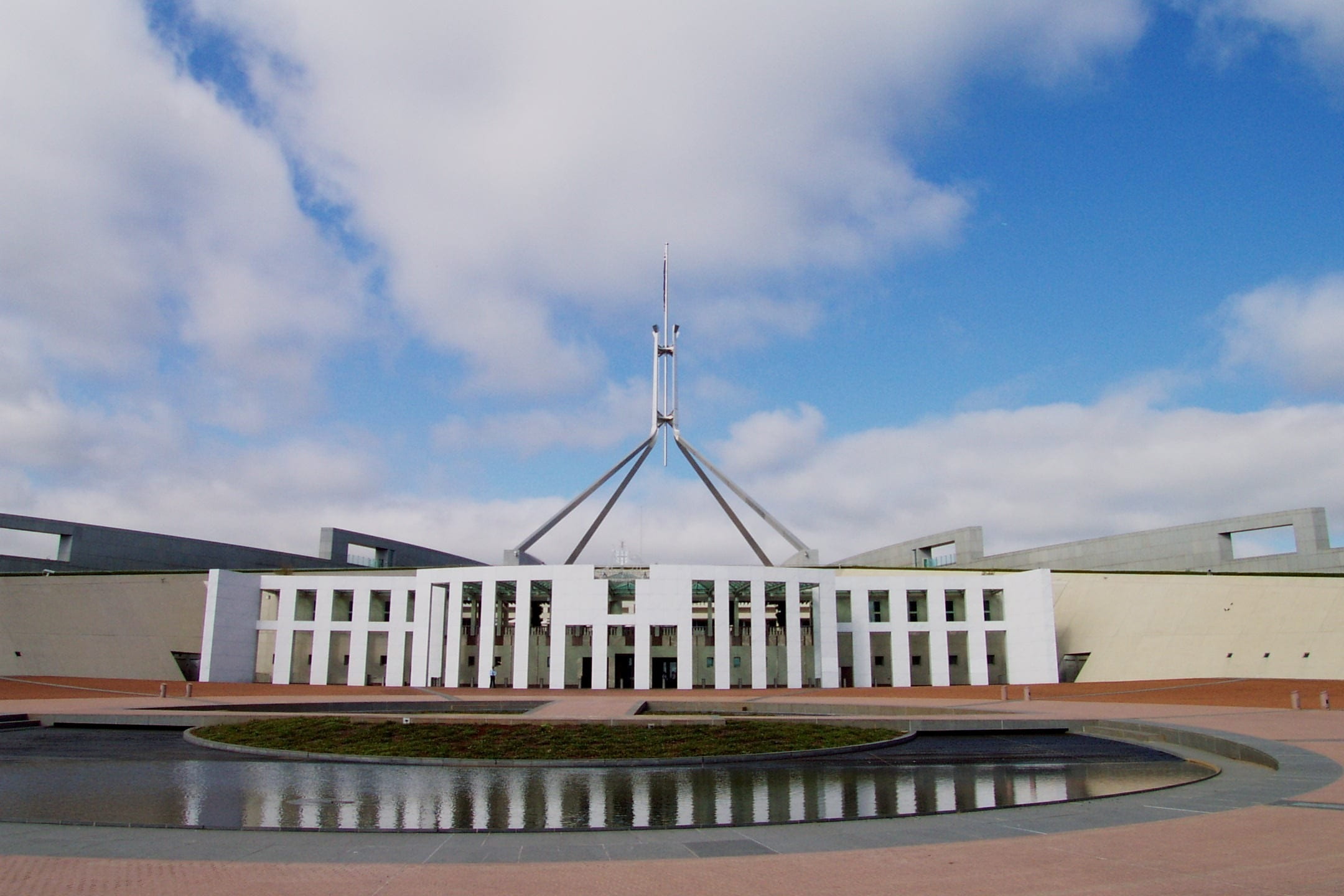 building, nature, low angle view, federal, travel, no people, parliament house, cloud - sky, political, legislature, 1080P, modern, concrete, representative, HD Wallpaper