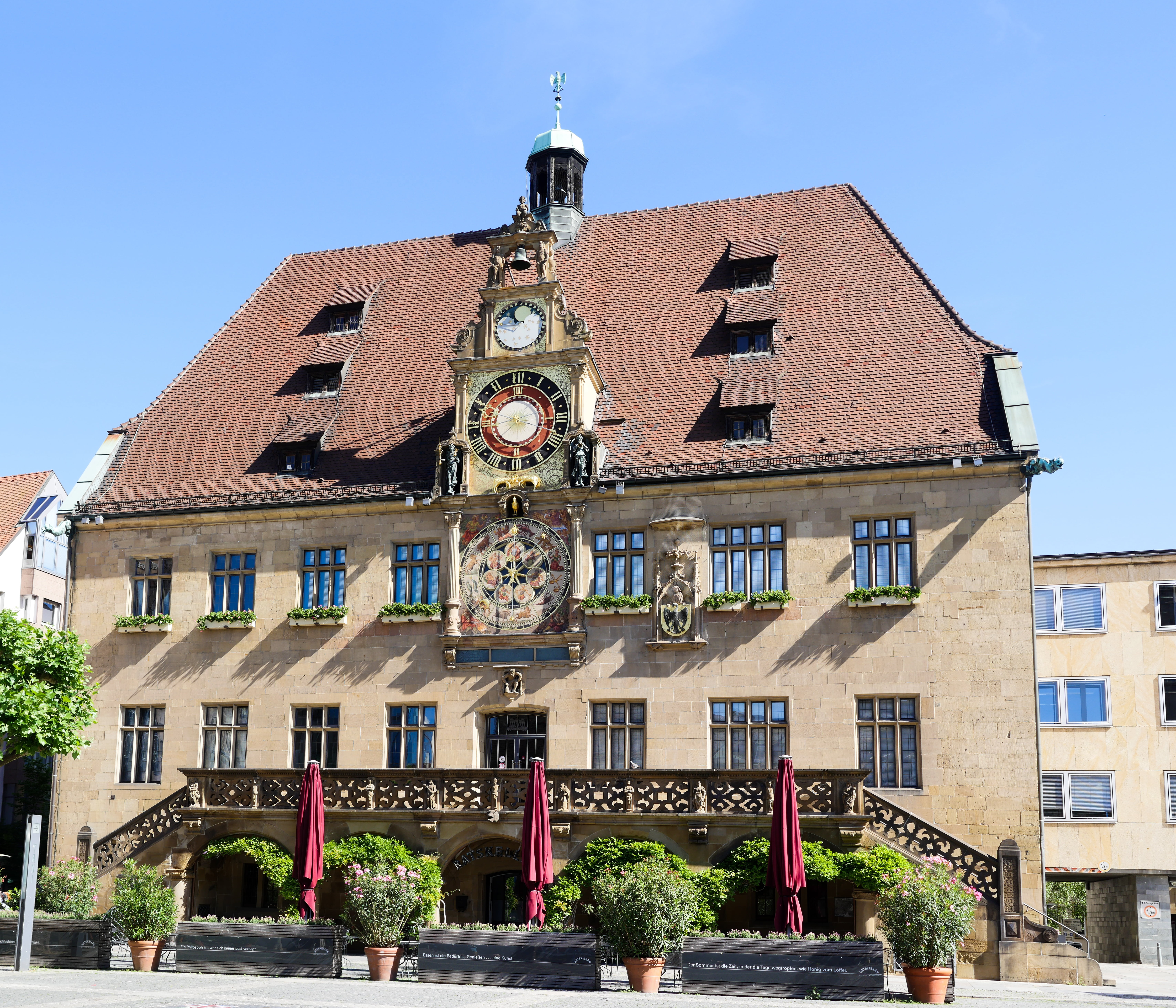 baden württemberg, built structure, heilbronn, building exterior, building, sky, city, day, residential district, clear sky, tower, history, bell tower, HD Wallpaper