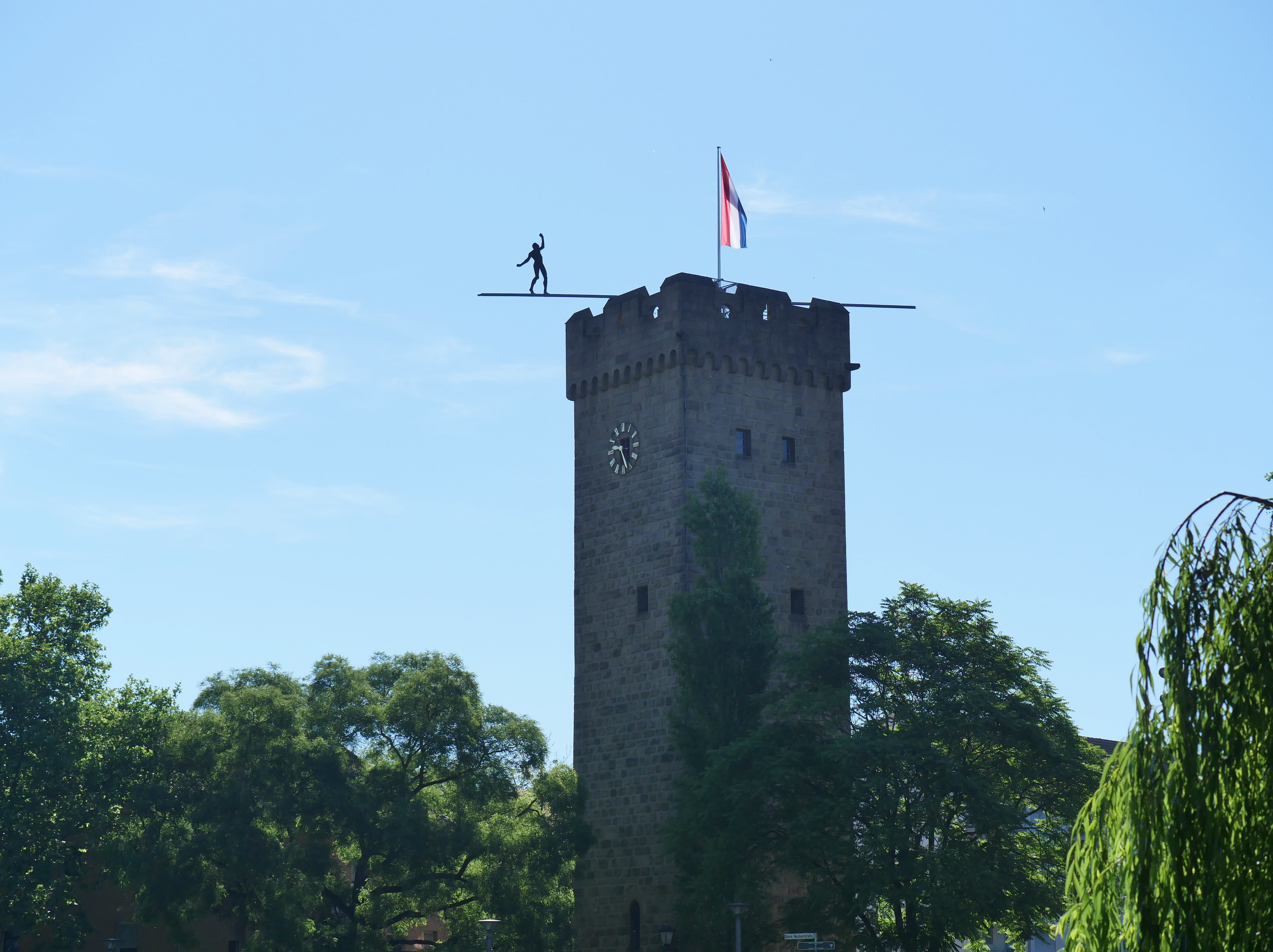 history, balance, over the abyss, silhouette, places of interest, blow, low angle view, götz tower, middle ages, architecture, tall - high, the past, germany, HD Wallpaper