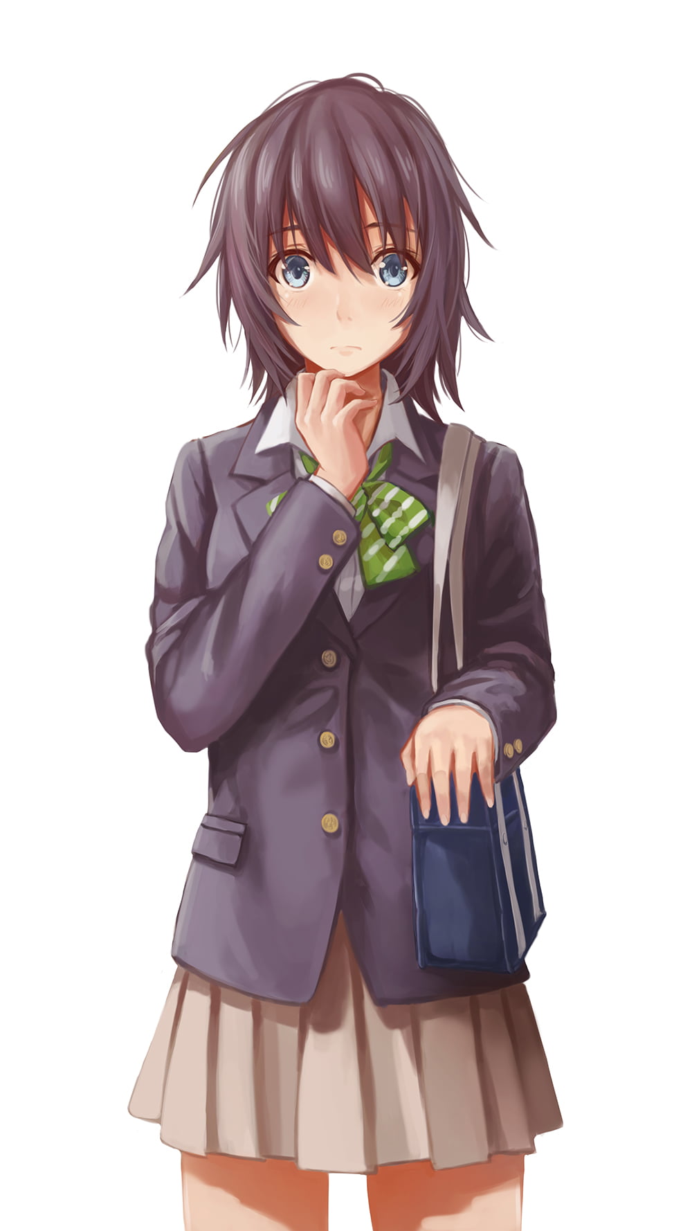 gamers!, suit, one person, studio shot, indoors, anime girls, young adult, standing, cut out, adult, young women, business person, white background, human face, Phone HD Wallpaper