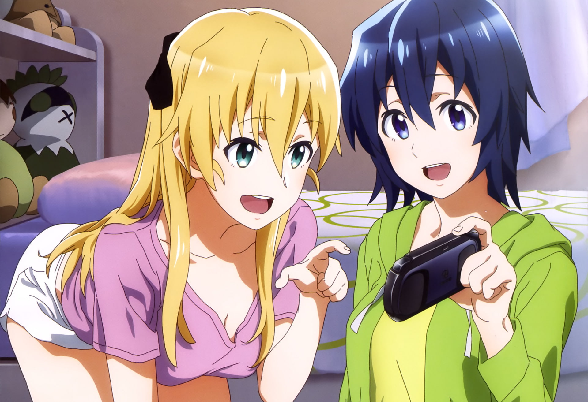 Gamers!, Anime, 1080P, Karen Tendou, Chiaki Hoshinomori, HD Wallpaper