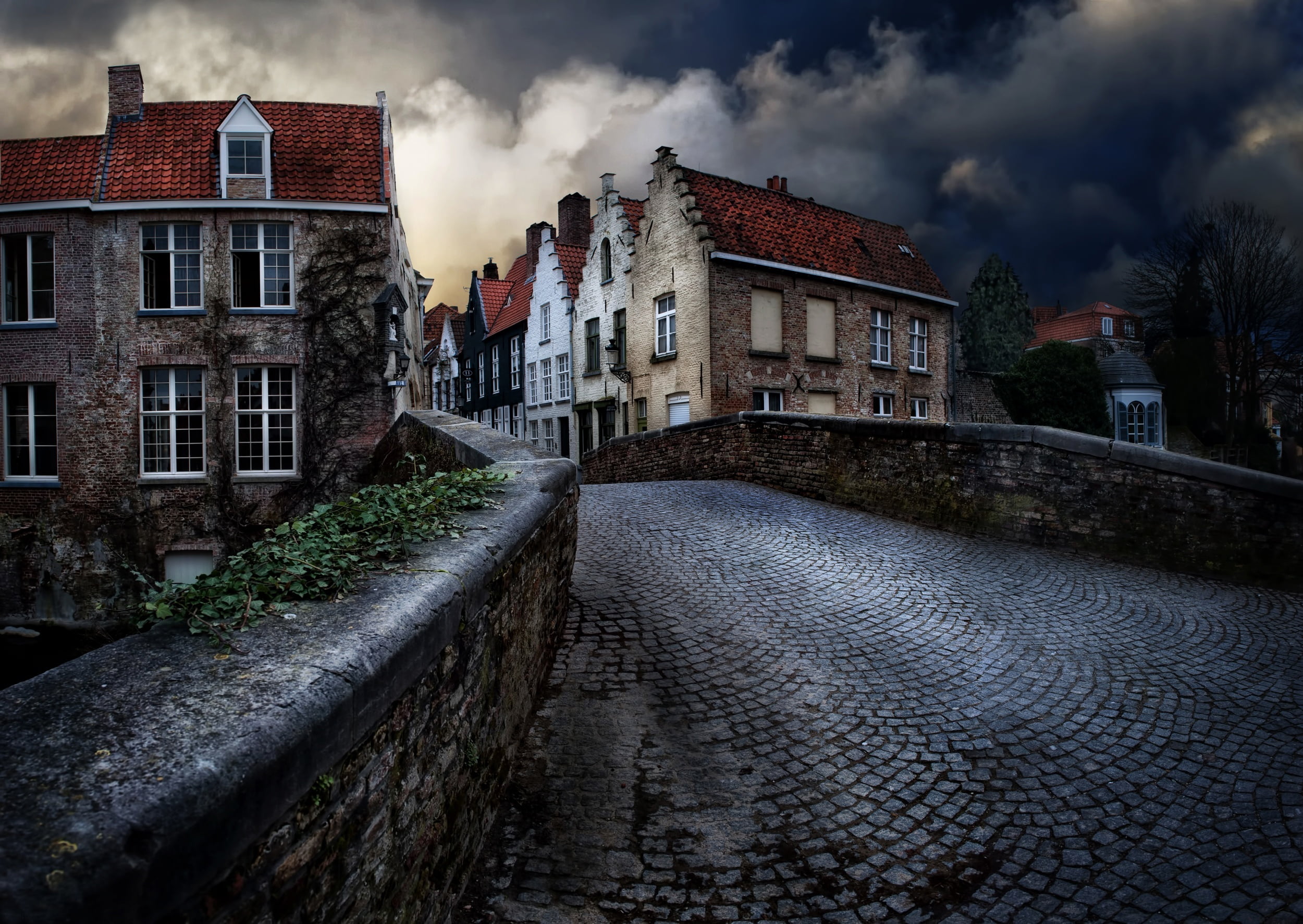 concrete, history, storey, direction, city, nature, beige, building exterior, canal, cloud - sky, the way forward, wall, architecture, cobblestone, 1080P, HD Wallpaper