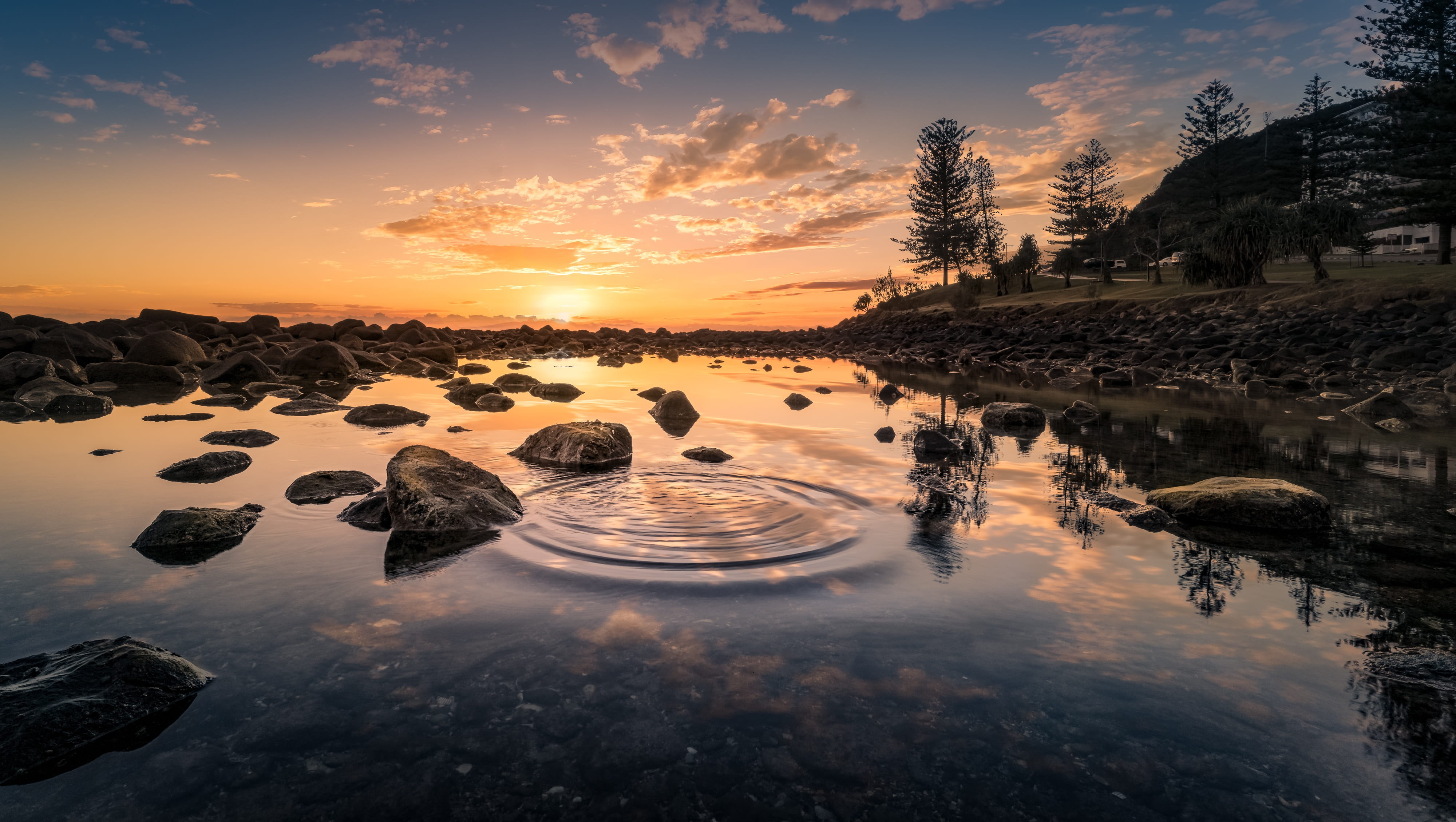 colour, rock, coast, water, shot, ocean, sunset, reflection, plant, sunrise, beauty in nature, photo, no people, tranquil scene, nature, scene, landscape, HD Wallpaper
