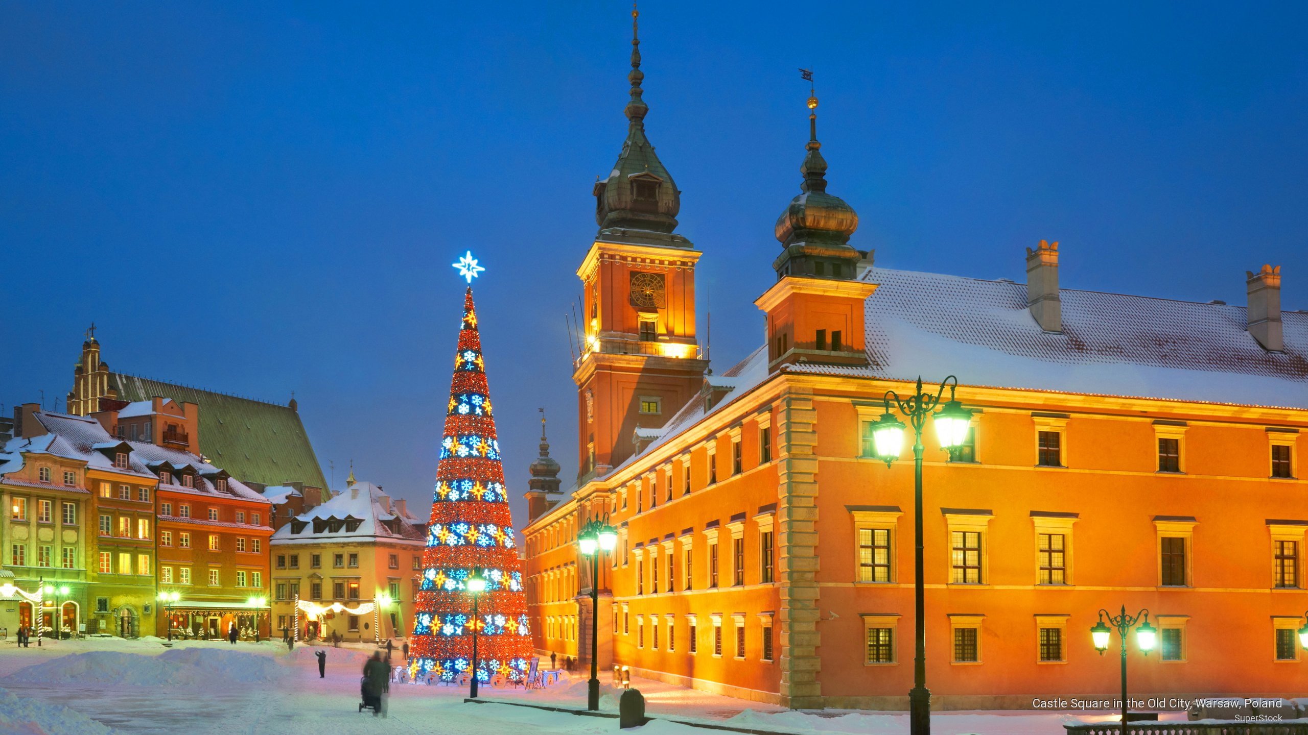 Holidays, old, warsaw, city, poland, 2K, square, castle, HD Wallpaper