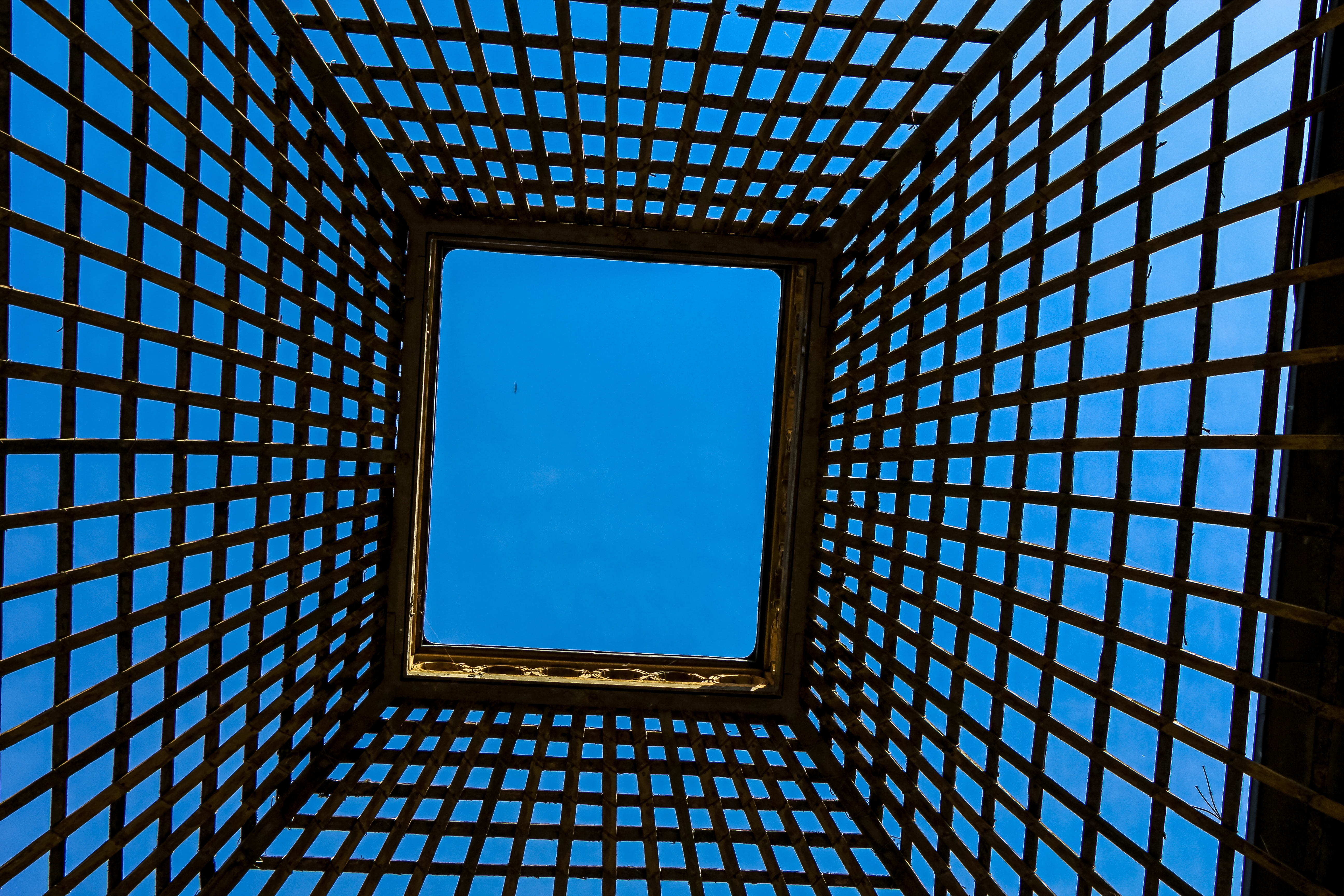 no people, window, reflection, 5K, cube, futuristic, building exterior, skylight, outside, castle, ceiling, day, person, shape, chart, versailles, glass - material, HD Wallpaper