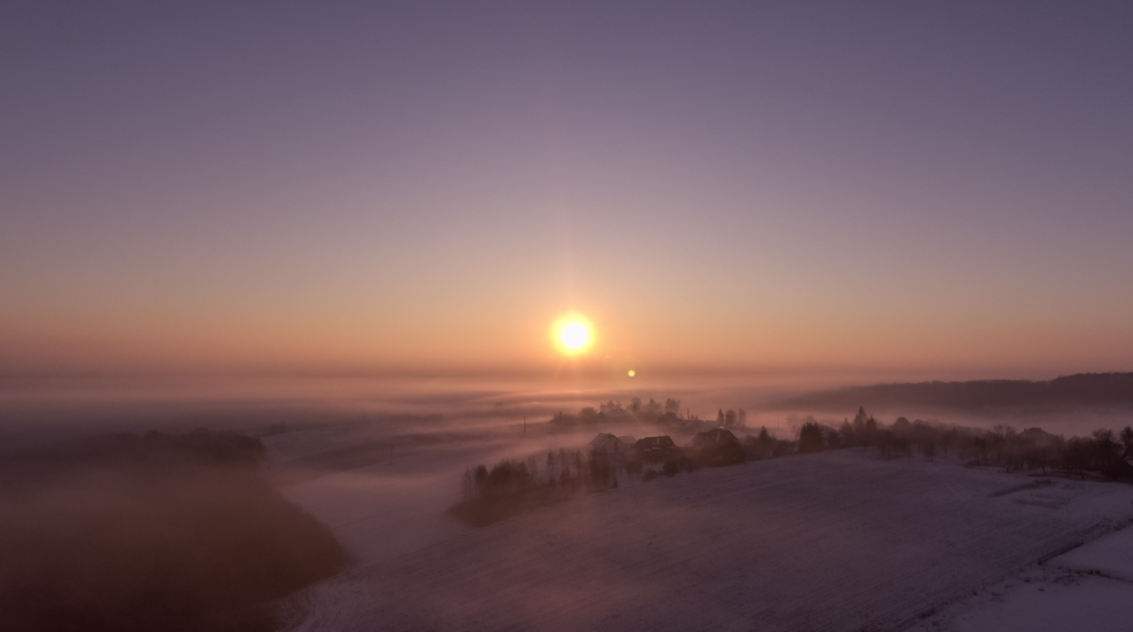 water, environment, twilight, idyllic, nature, winter, sky, mist, fog, outdoors, cloud - sky, tranquil scene, beauty in nature, cold temperature, landscape, HD Wallpaper
