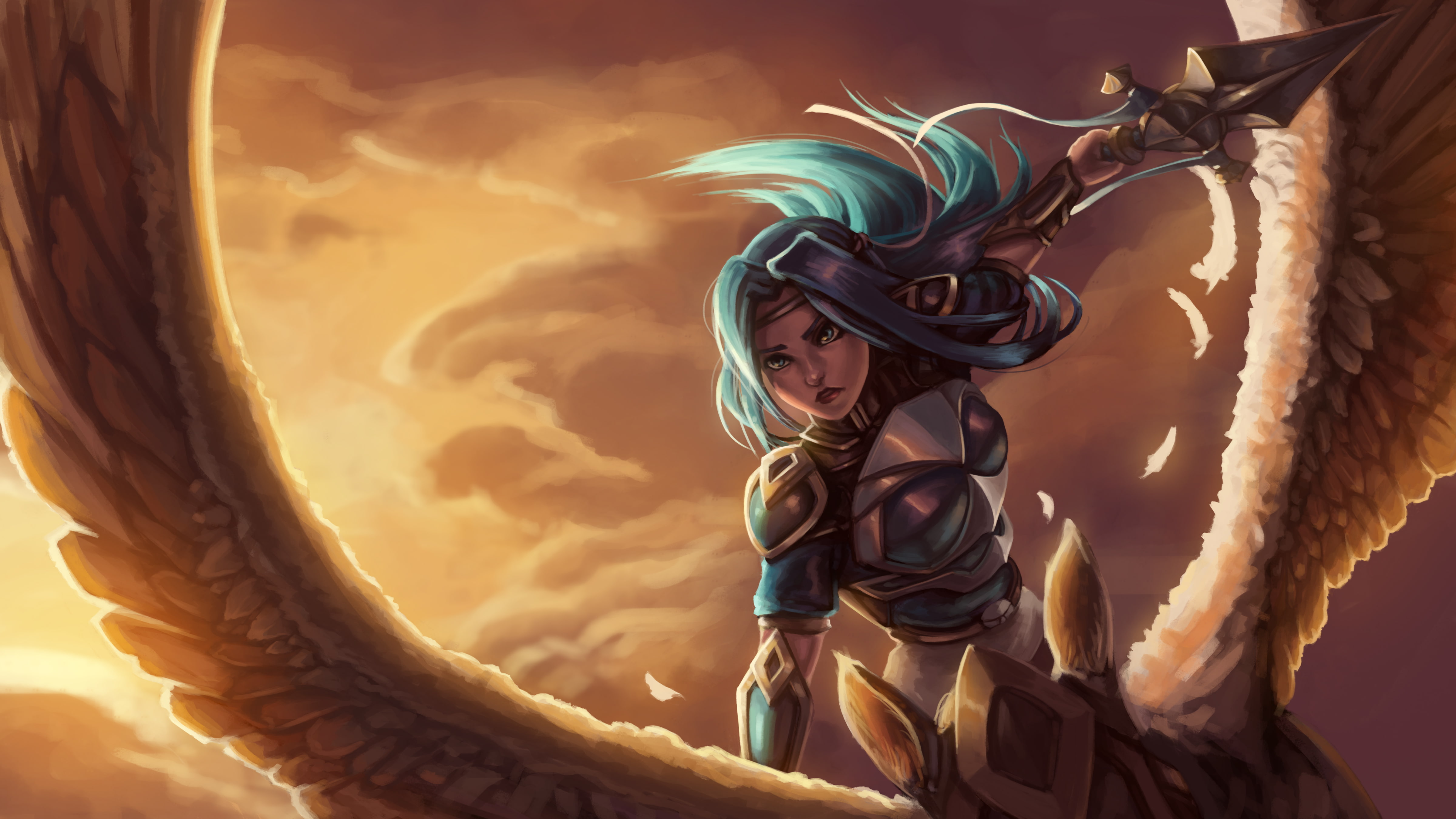 lol, 4K, Grand Duelist, fan art, fiora, League of Legends, HD Wallpaper