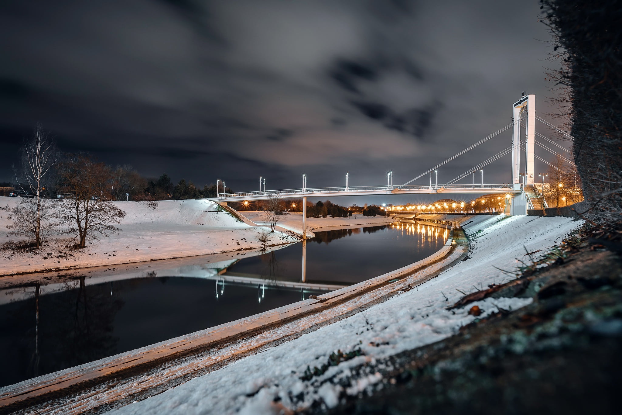 1080P, Lithuania, Kaunas, winter, HD Wallpaper
