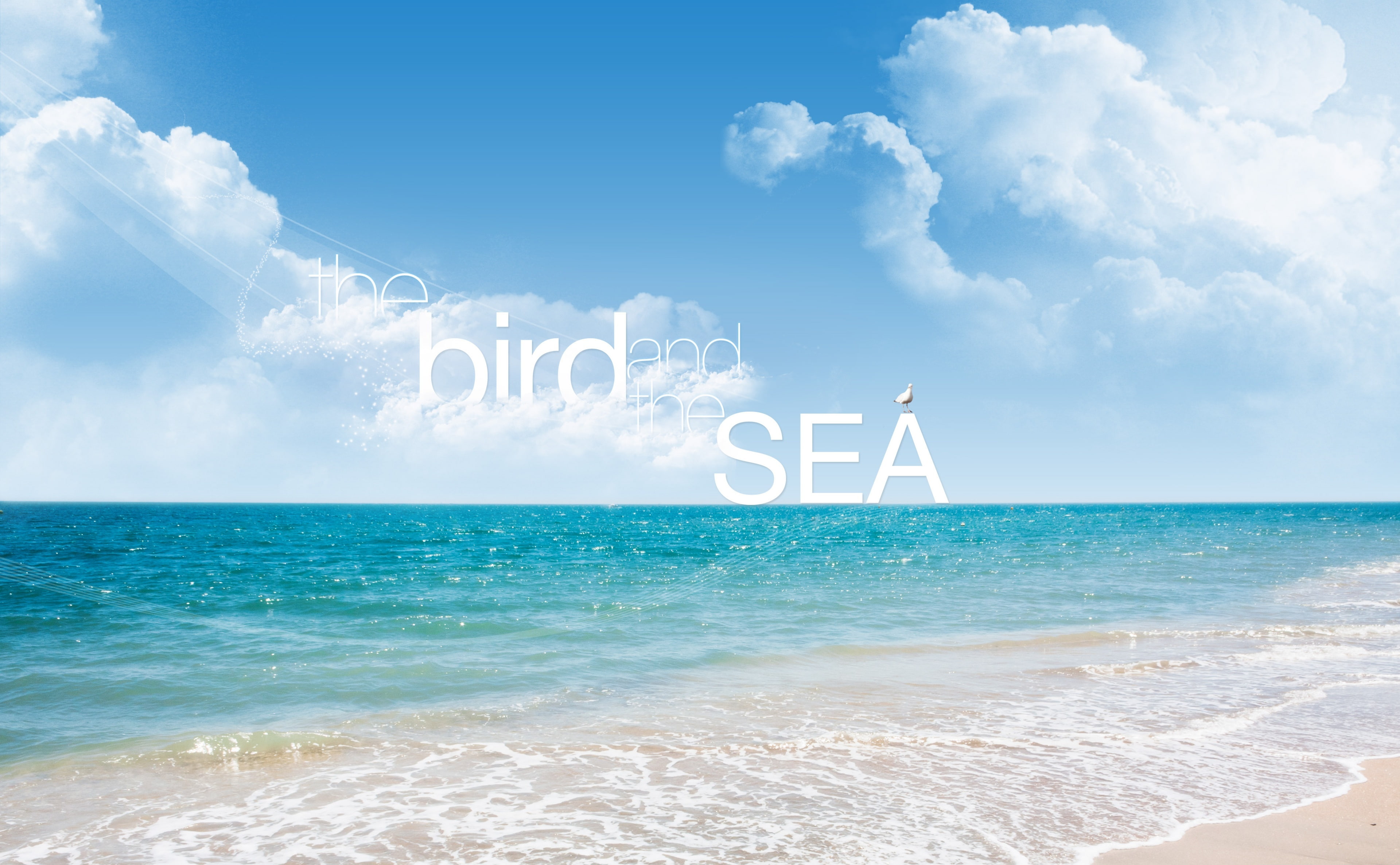 no people, text, sea, hd, 4K, Aero, beach, cloud - sky, beauty in nature, tranquility, blue, land, turquoise colored, tranquil scene, outdoors, HD Wallpaper