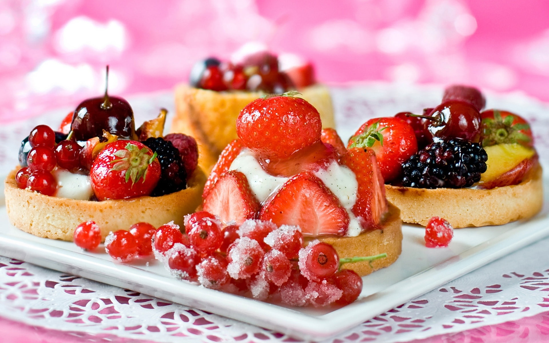 Strawberry, Cherry, Dessert, Cake, Berries, Delicious, 1080P, HD Wallpaper