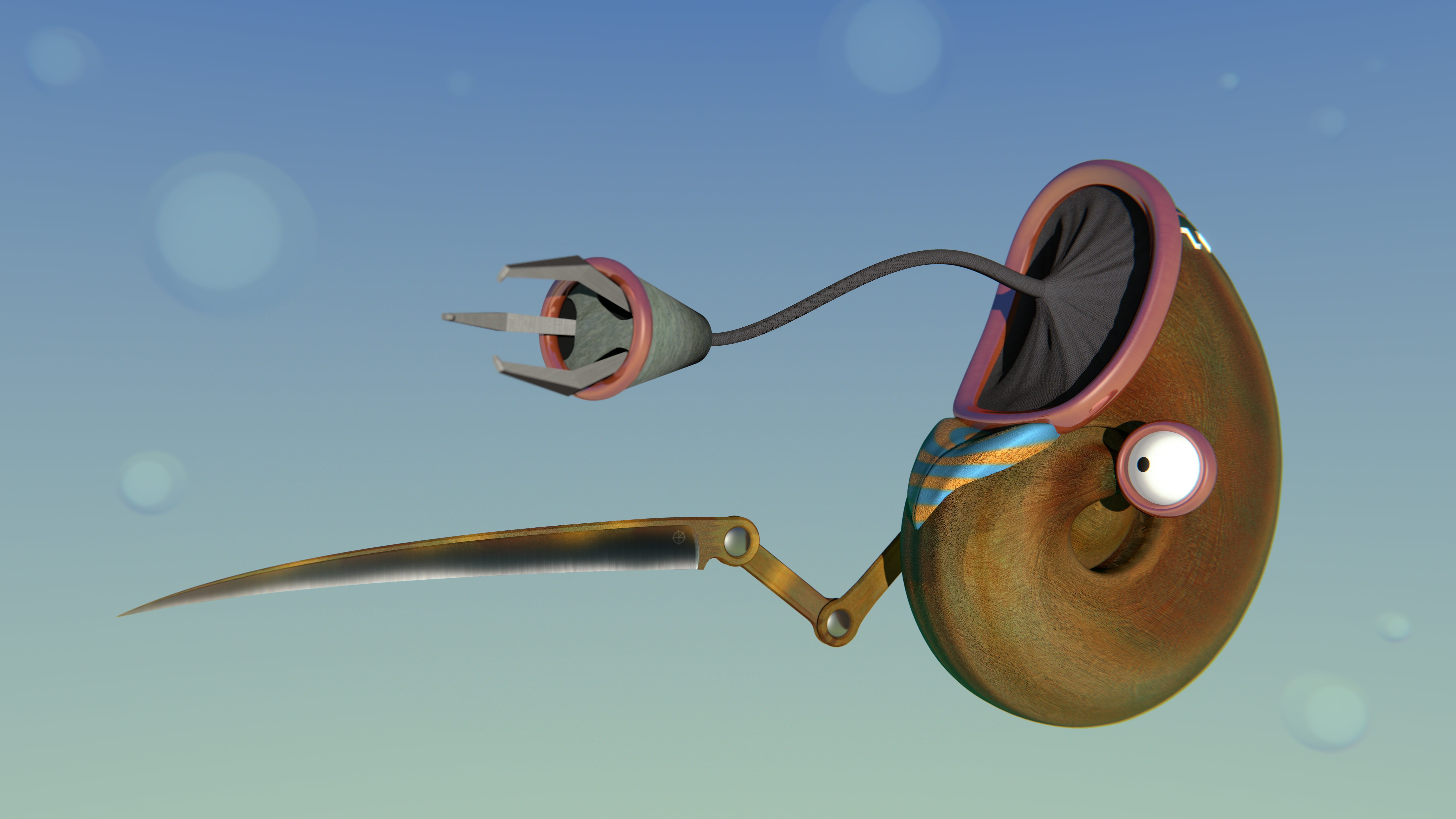 blender render, joke, nanobot, 3dart, 8K, blender3d, HD Wallpaper